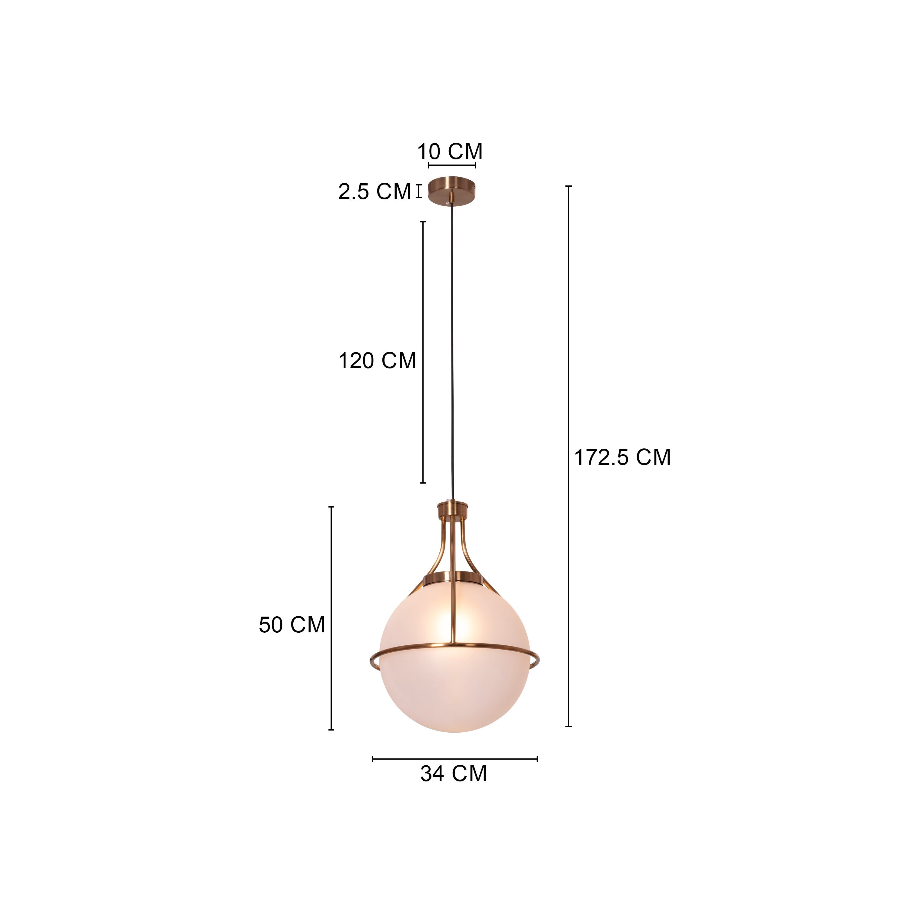 Find Me Nowhere (Gold) Frosted Glass Pendant Light