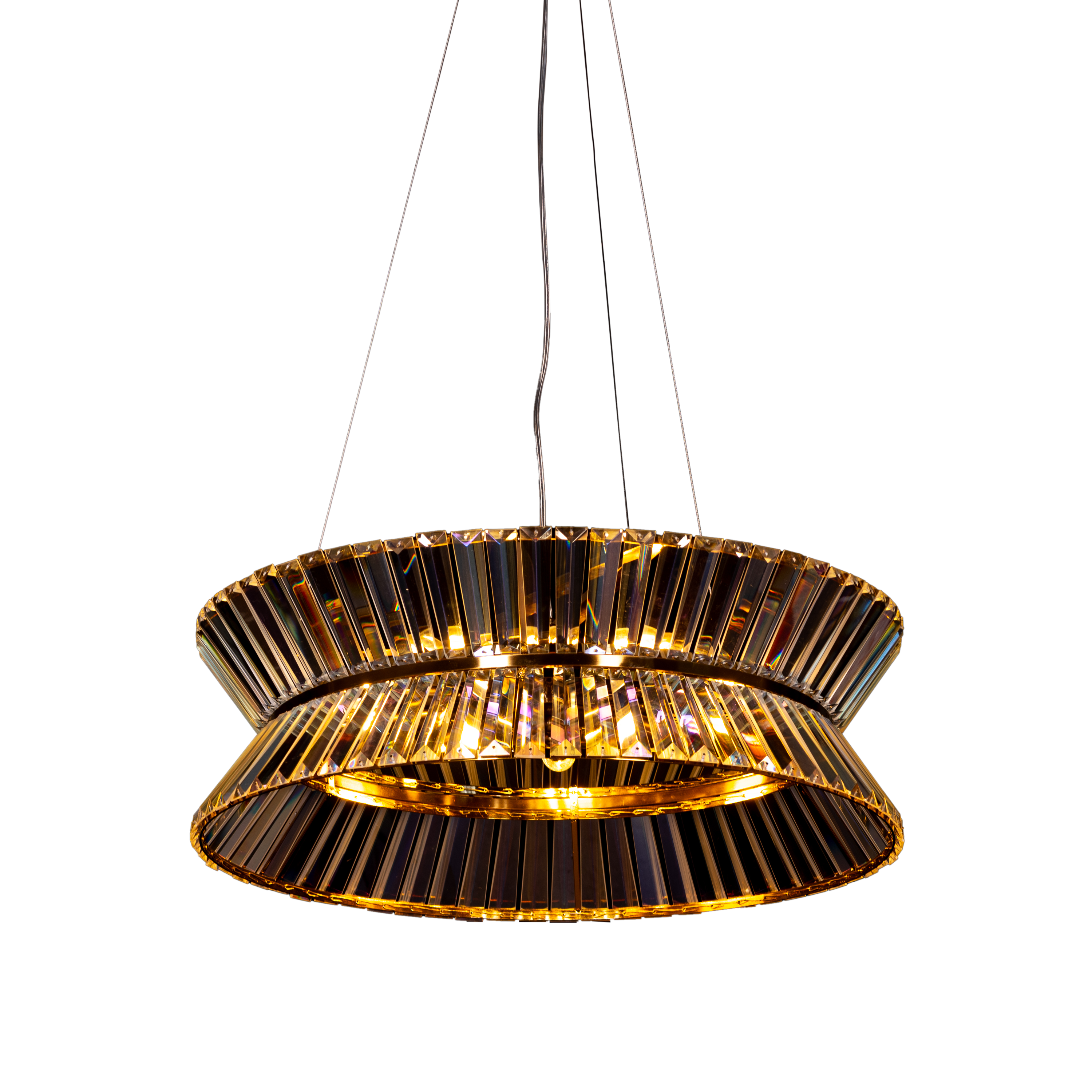 Radiance Ring (Gold) Glass Crystal Chandelier