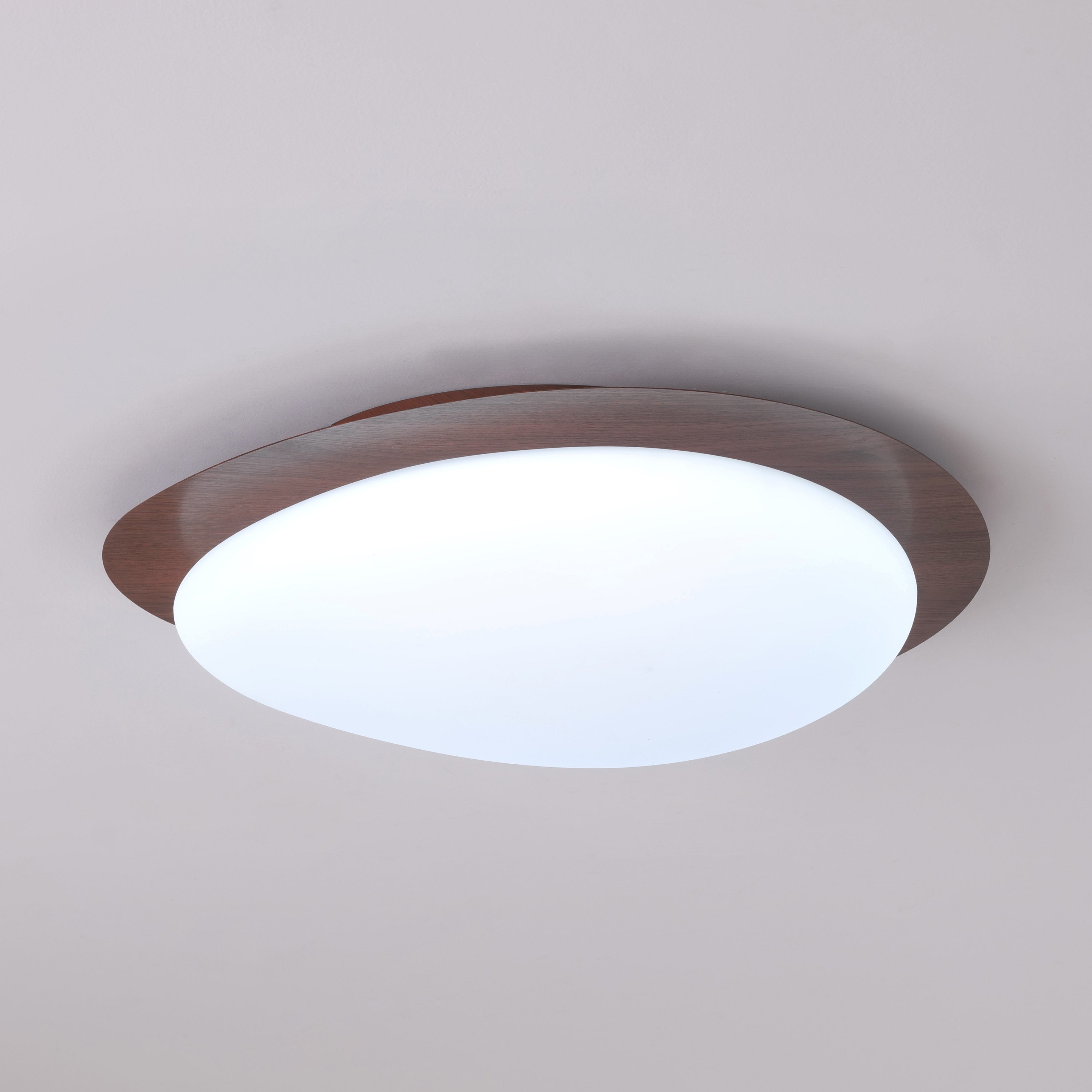 Saturn Skies (White/Wood) Ceiling Light