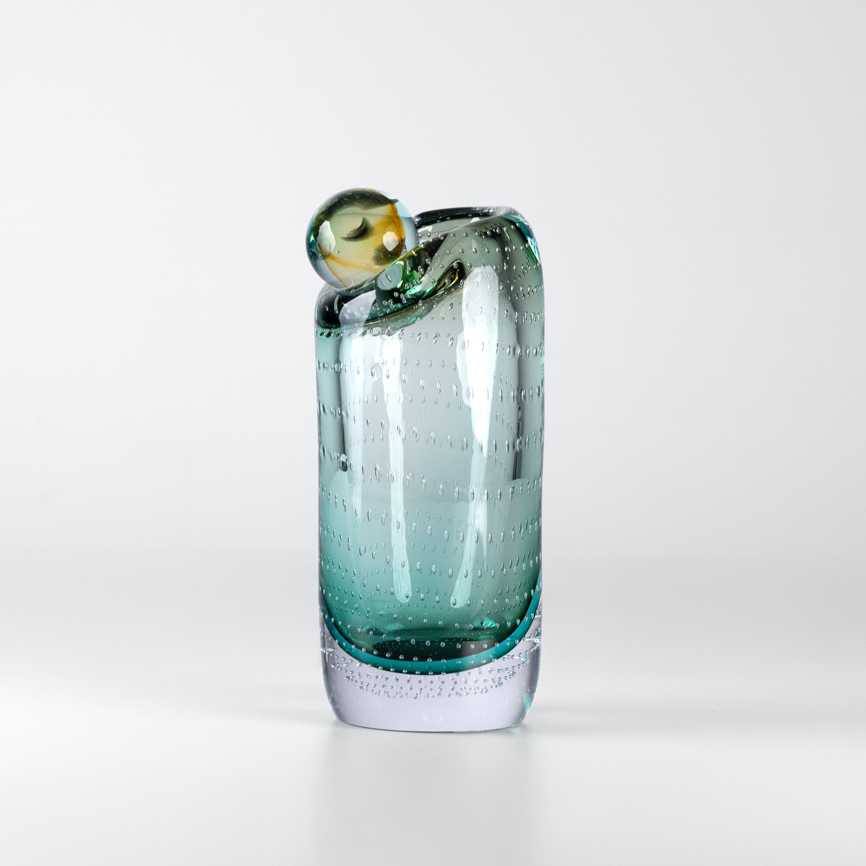 Vanguard Teal Handmade Glass Vase