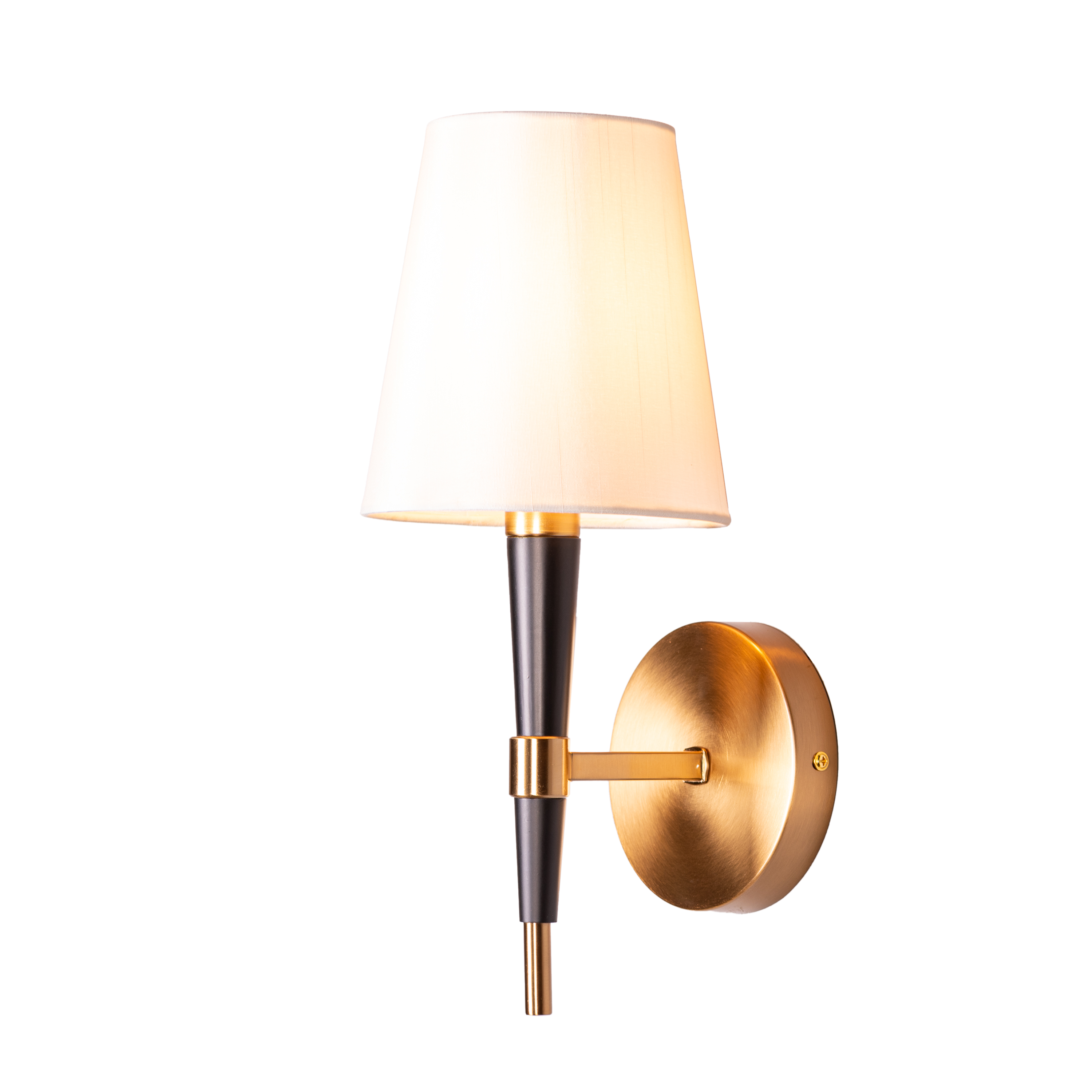 See The Unseen (Black, Gold) Fabric Wall Light