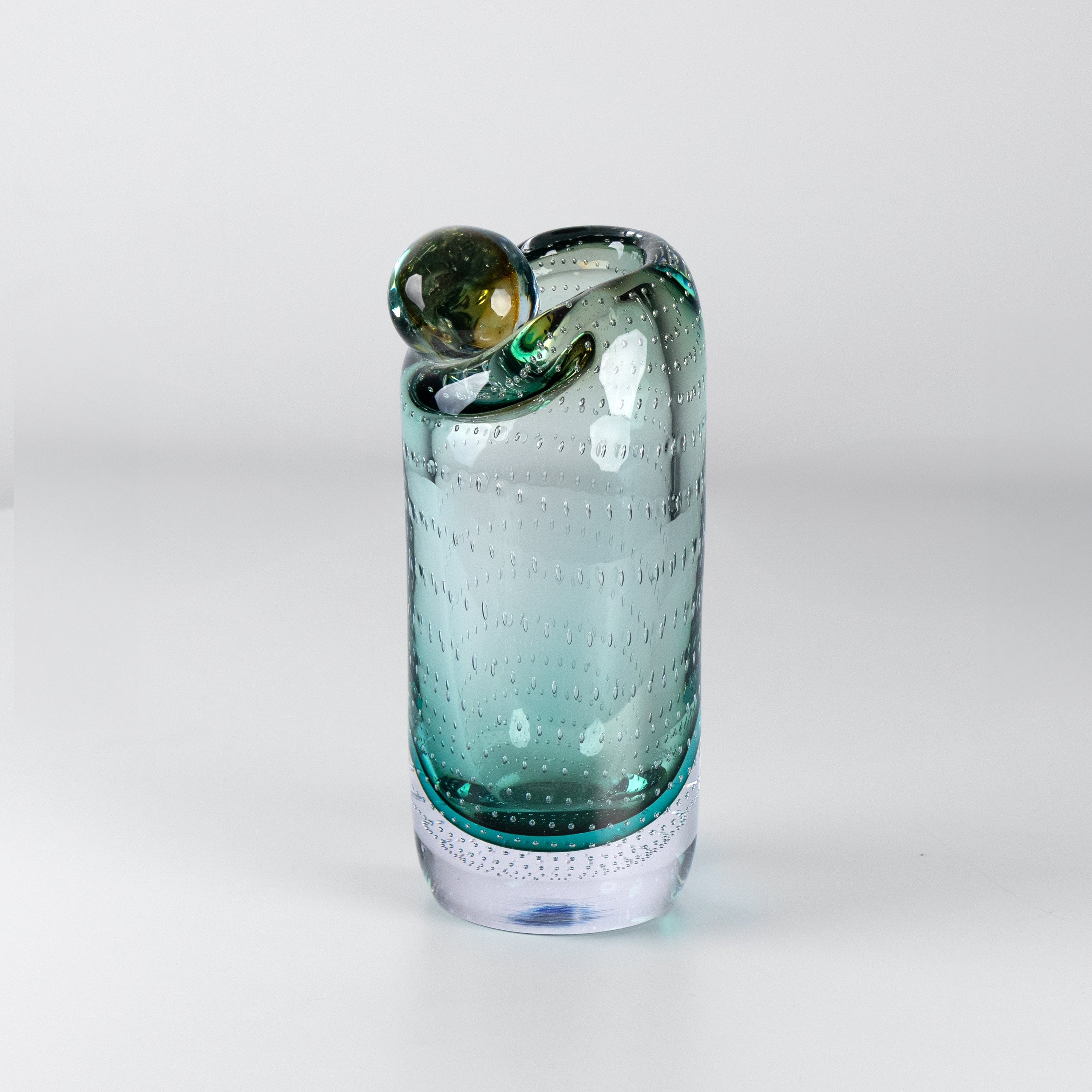 Vanguard Teal Handmade Glass Vase