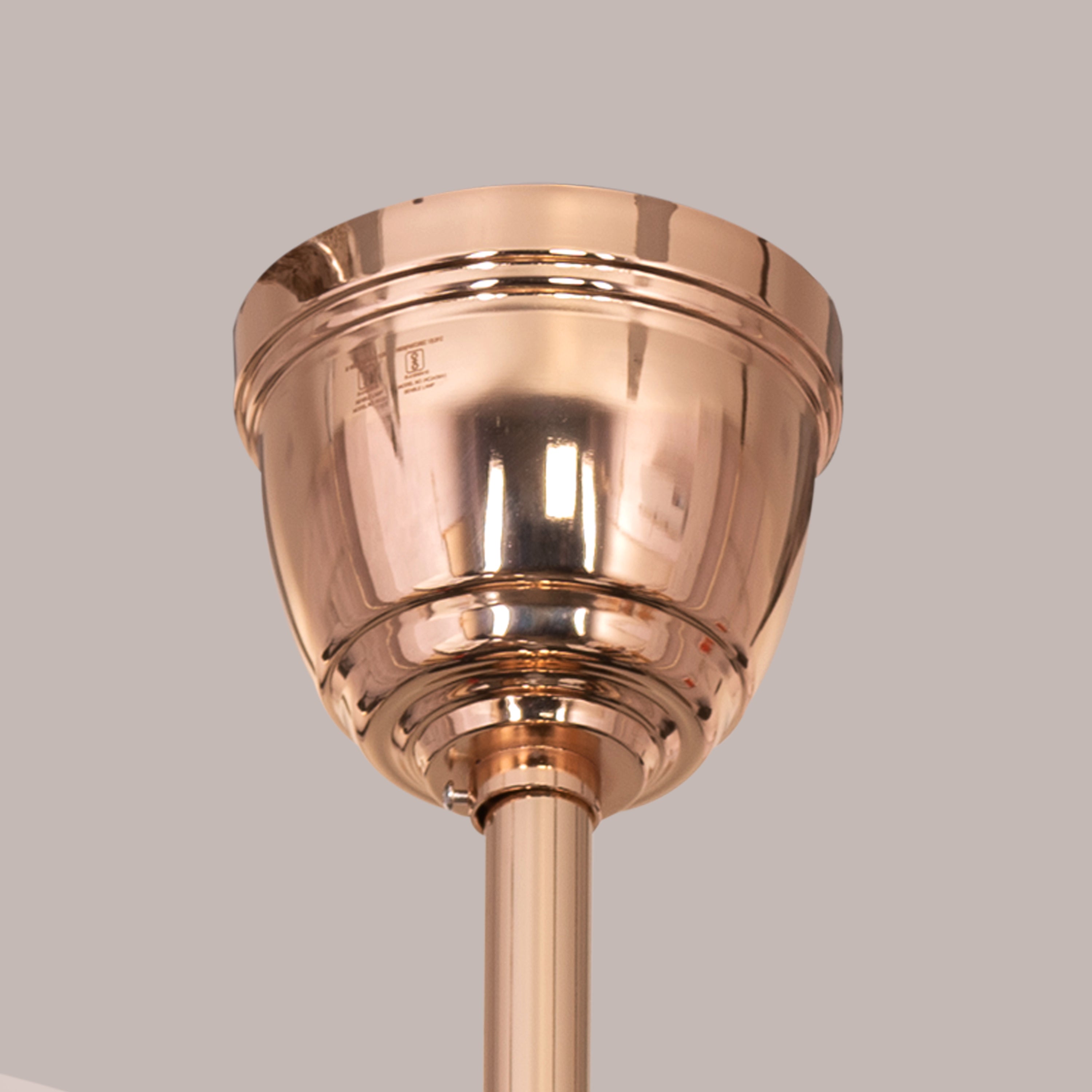 Through The Fire (112 cm Span, Matte Gold Finish Metal Body, Transparent ABS Plastic) 3 Color LED With Remote Control Crystal Chandelier Ceiling Fan