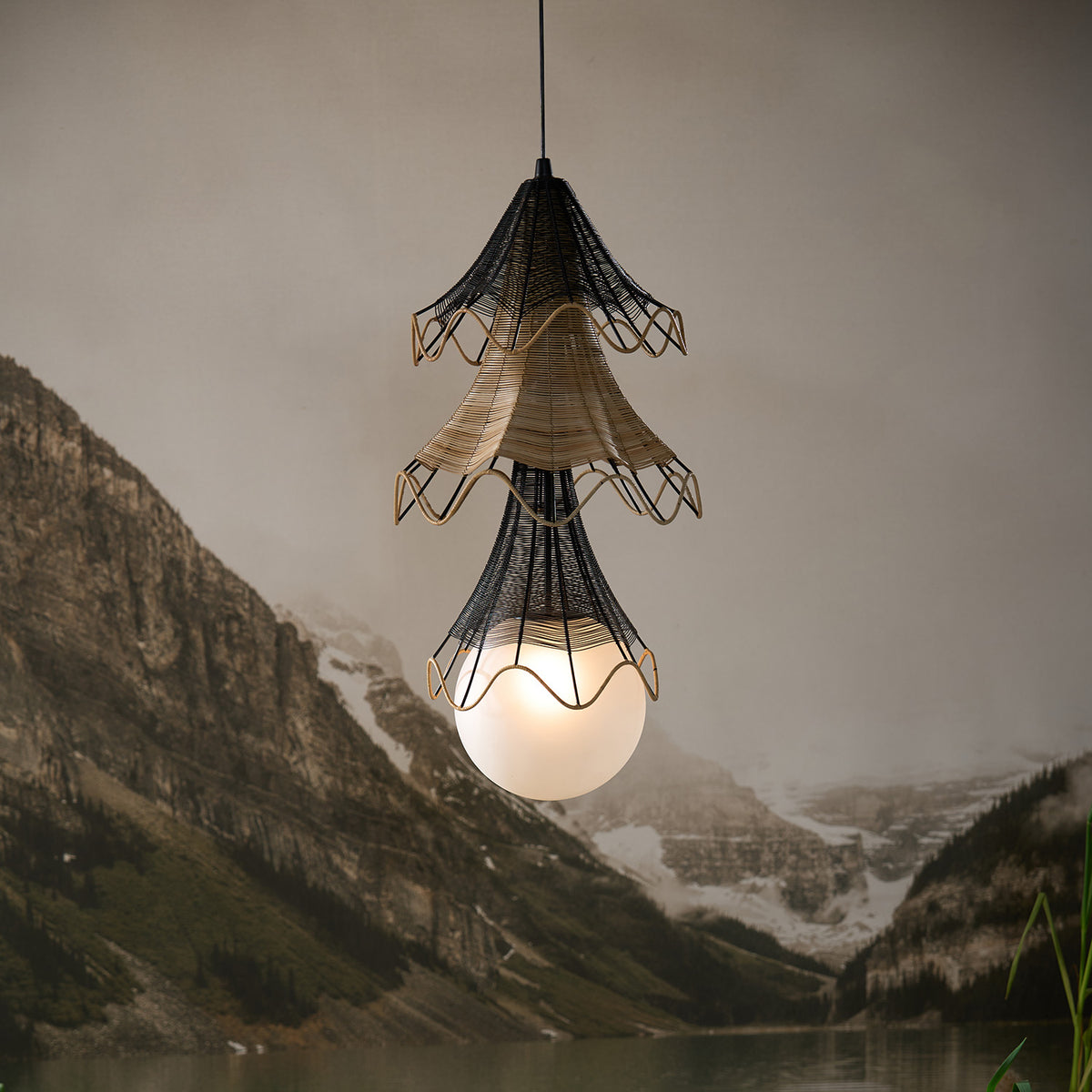 Noir Elara Pendant Light Handmade By Yaahvi