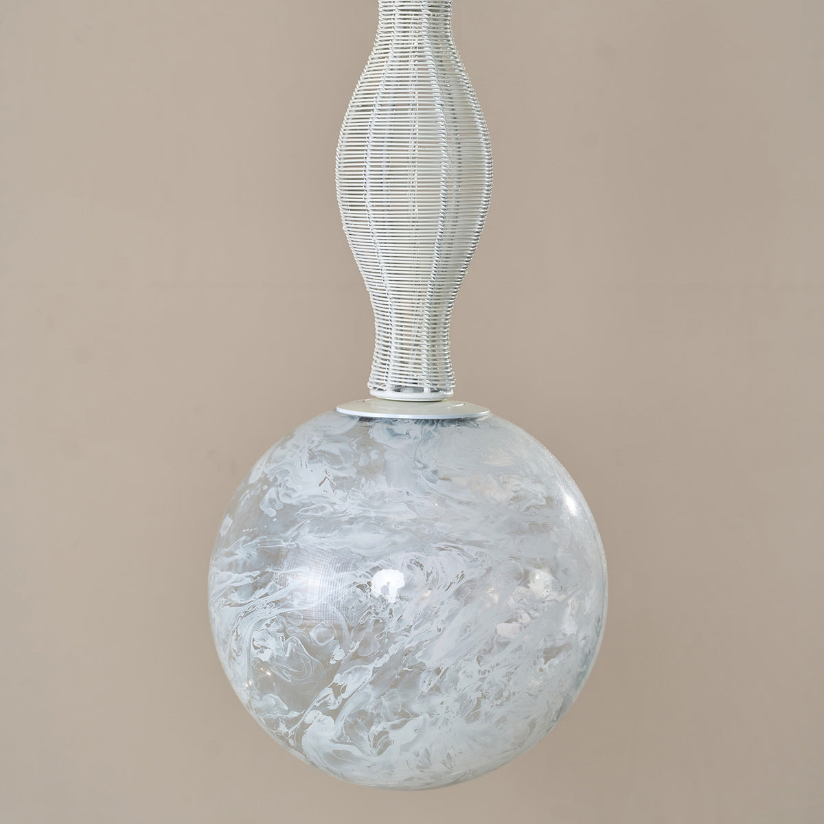 Luminous Totem (Small ,White) Pendant Light Handmade  By Yaahvi