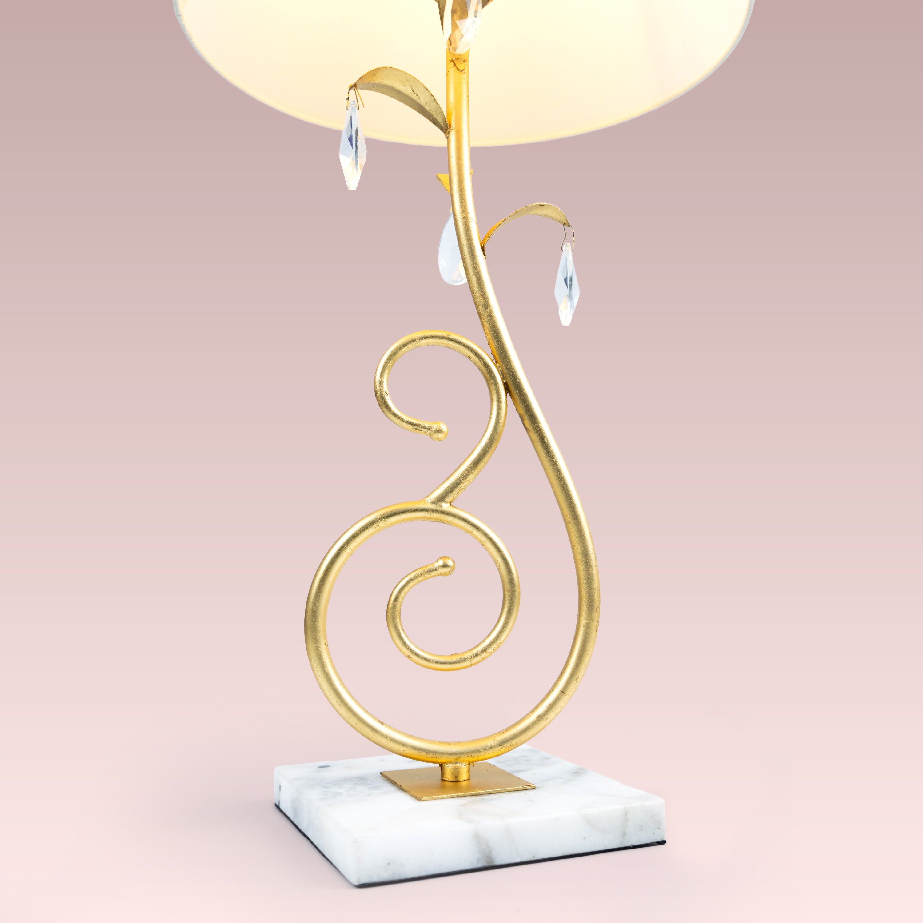 Royal Serpentine Gold Leaf Table Lamp