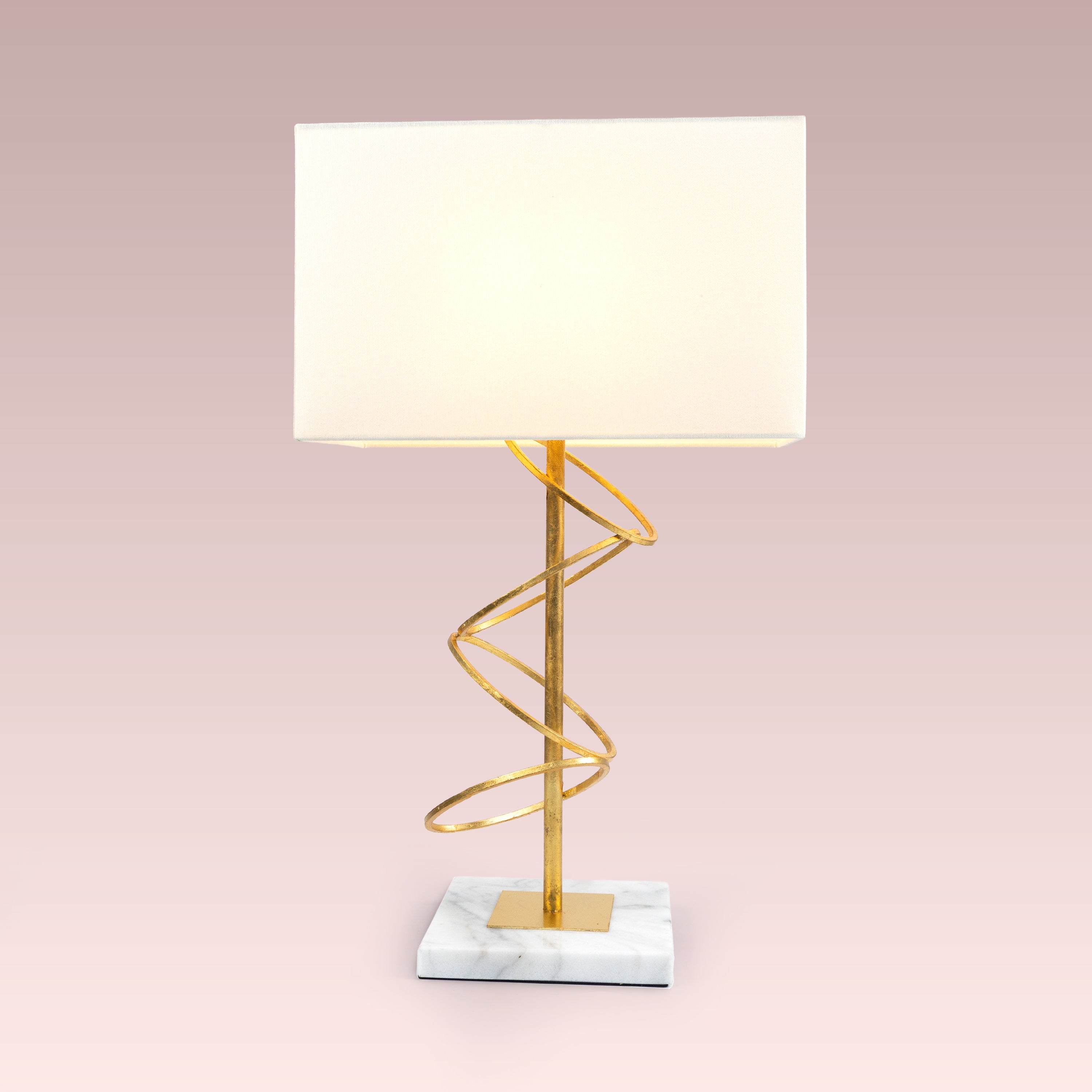 The Fibonacci Gold Leaf Loop Table Lamp