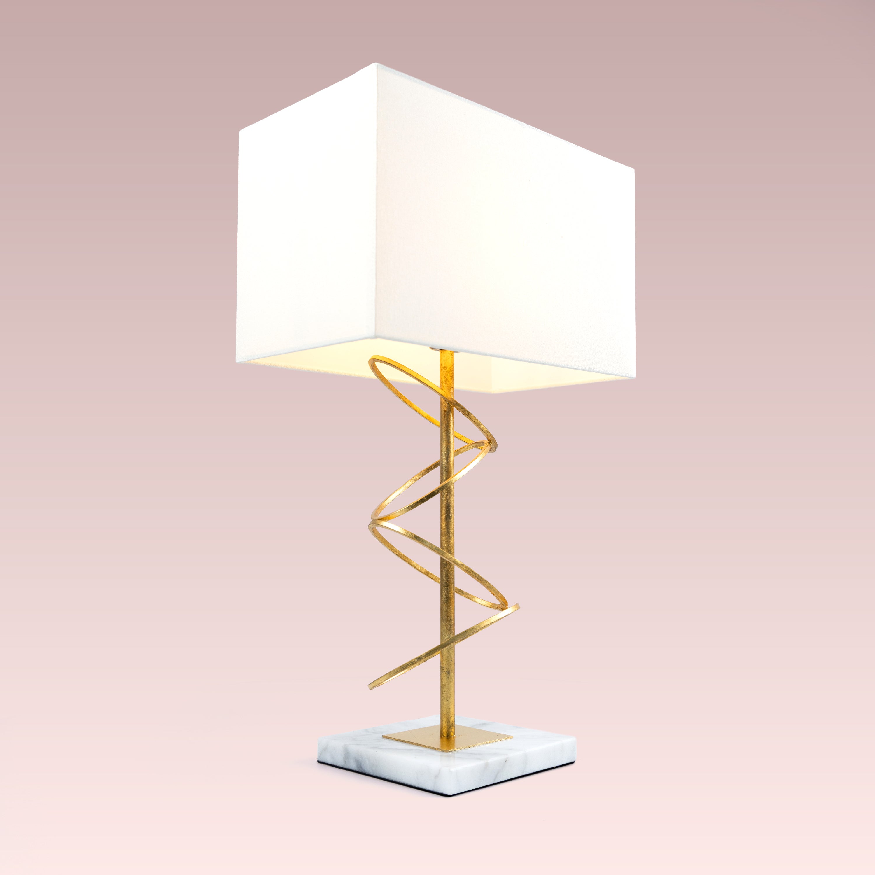 The Fibonacci Gold Leaf Loop Table Lamp