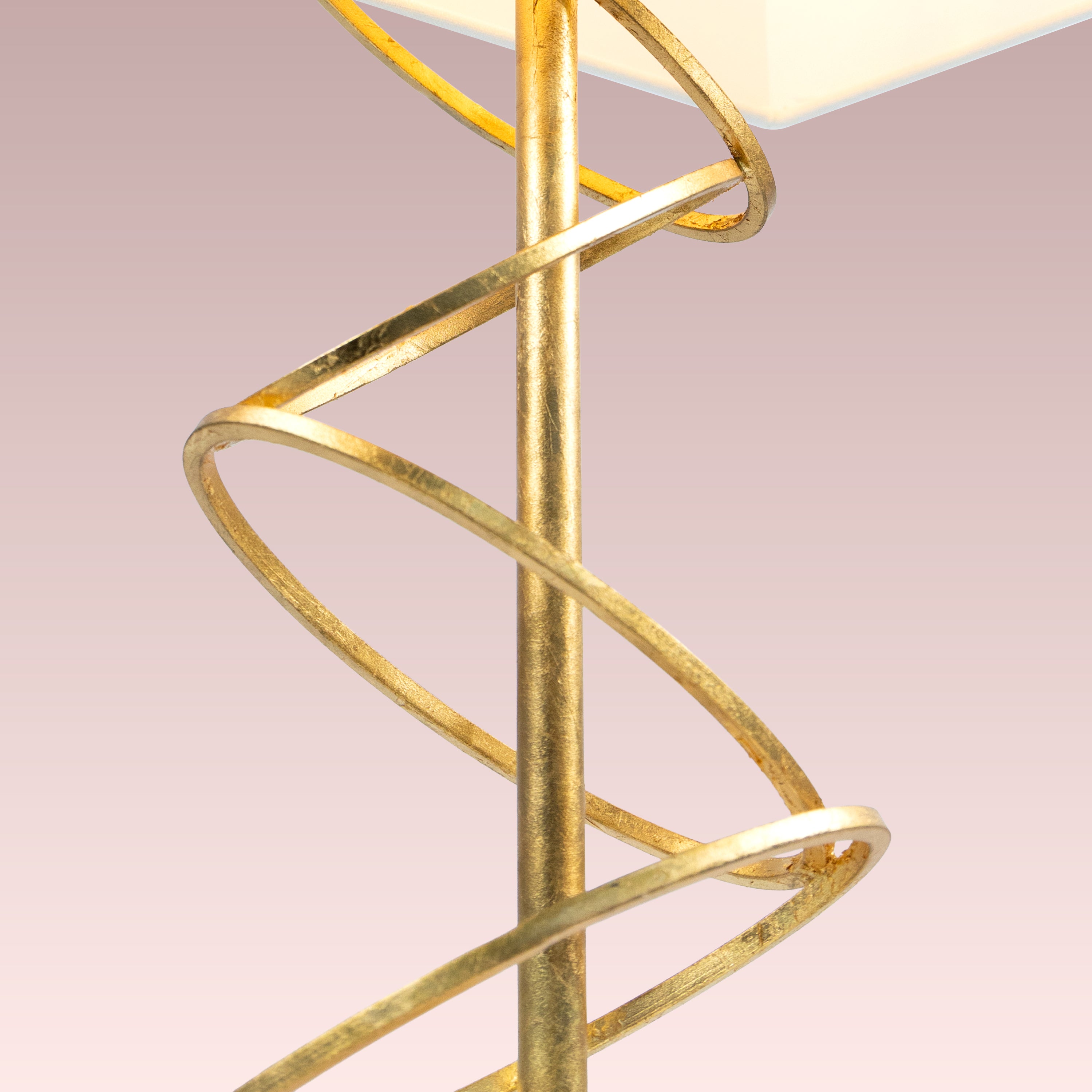 The Fibonacci Gold Leaf Loop Table Lamp
