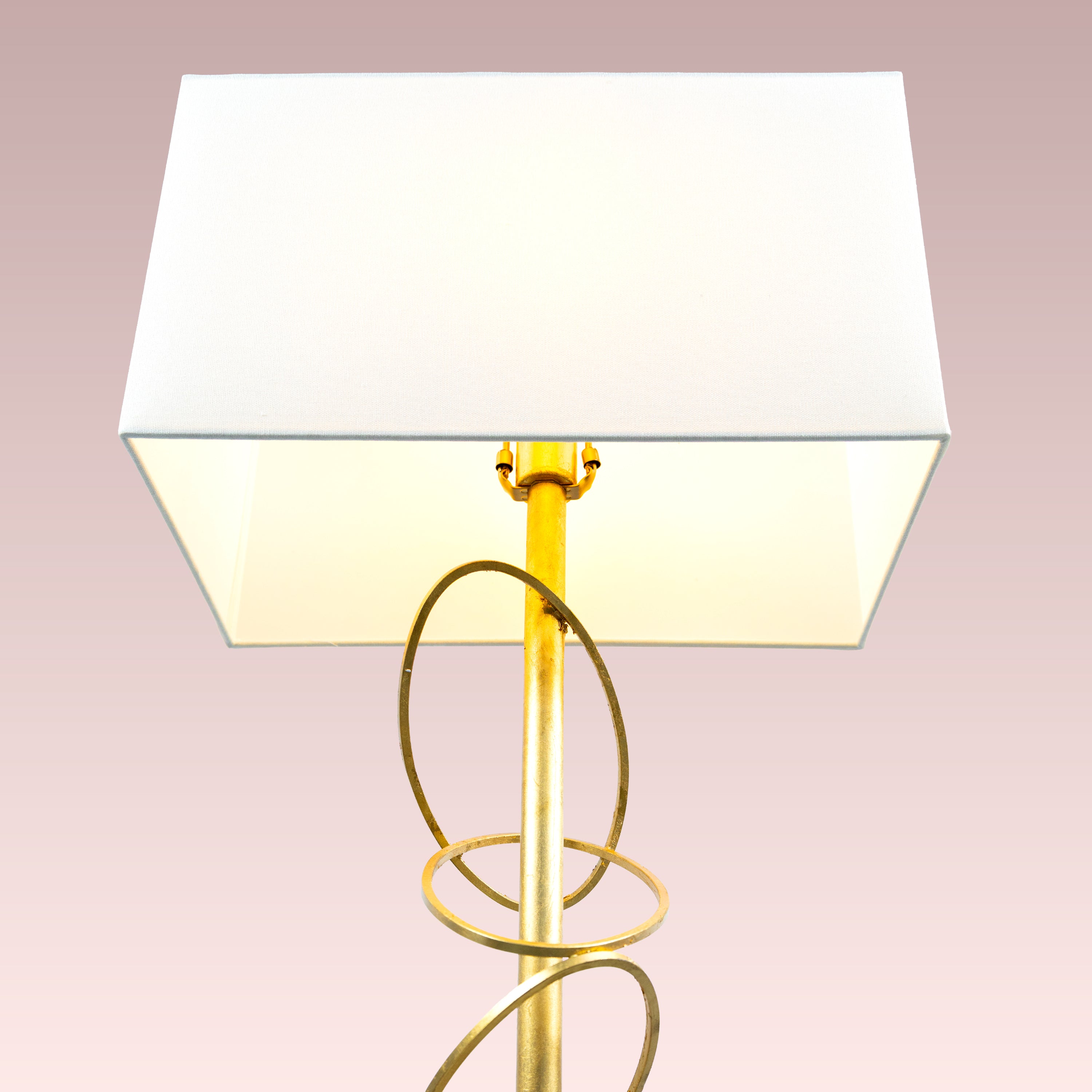 The Gotham Coil Gold Leaf Floor Lamp