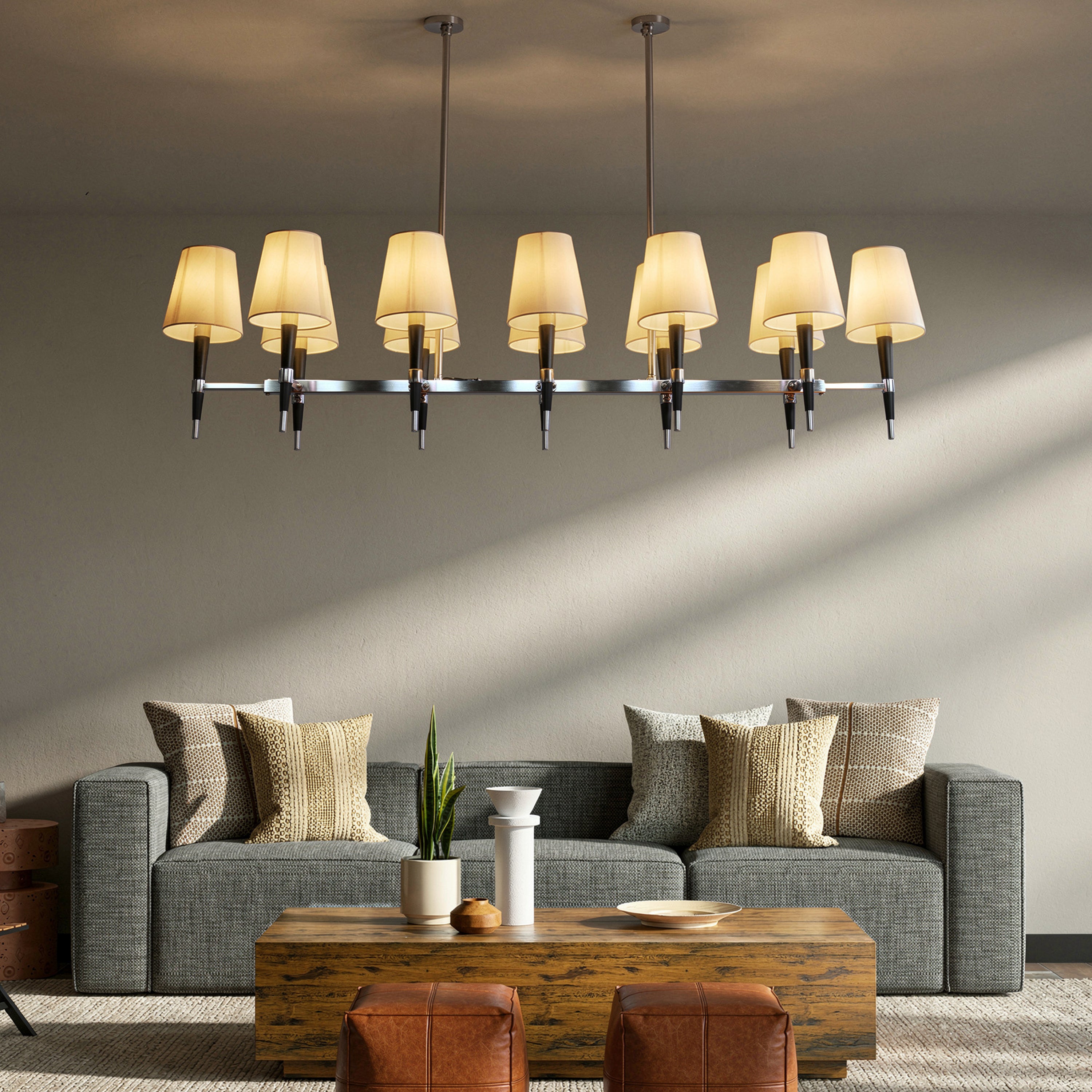 See The Unseen (S.S Finish, black) Fabric Chandelier
