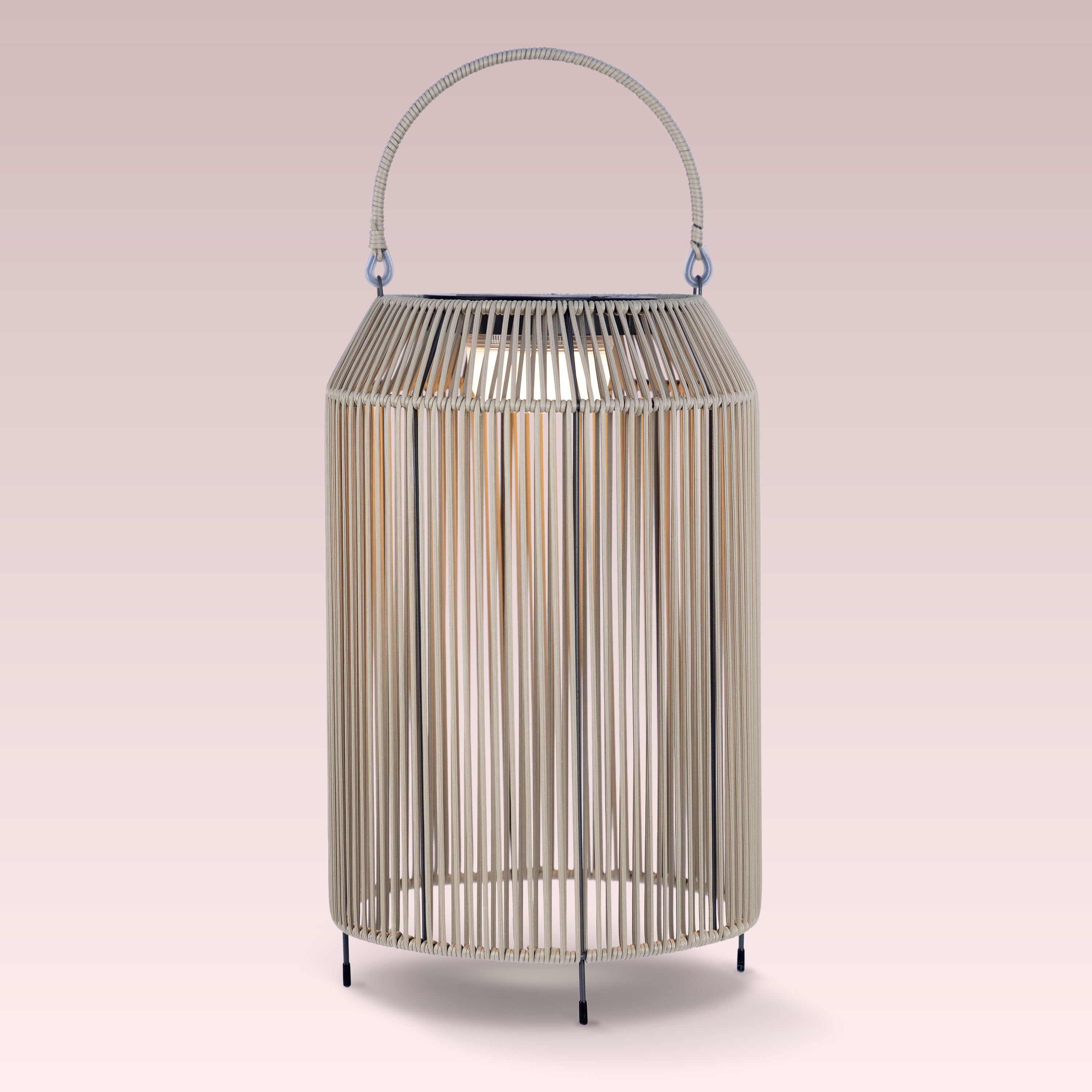 The Rattan Royale (Solar Powered-Rechargeable) Outdoor Floor Lamp