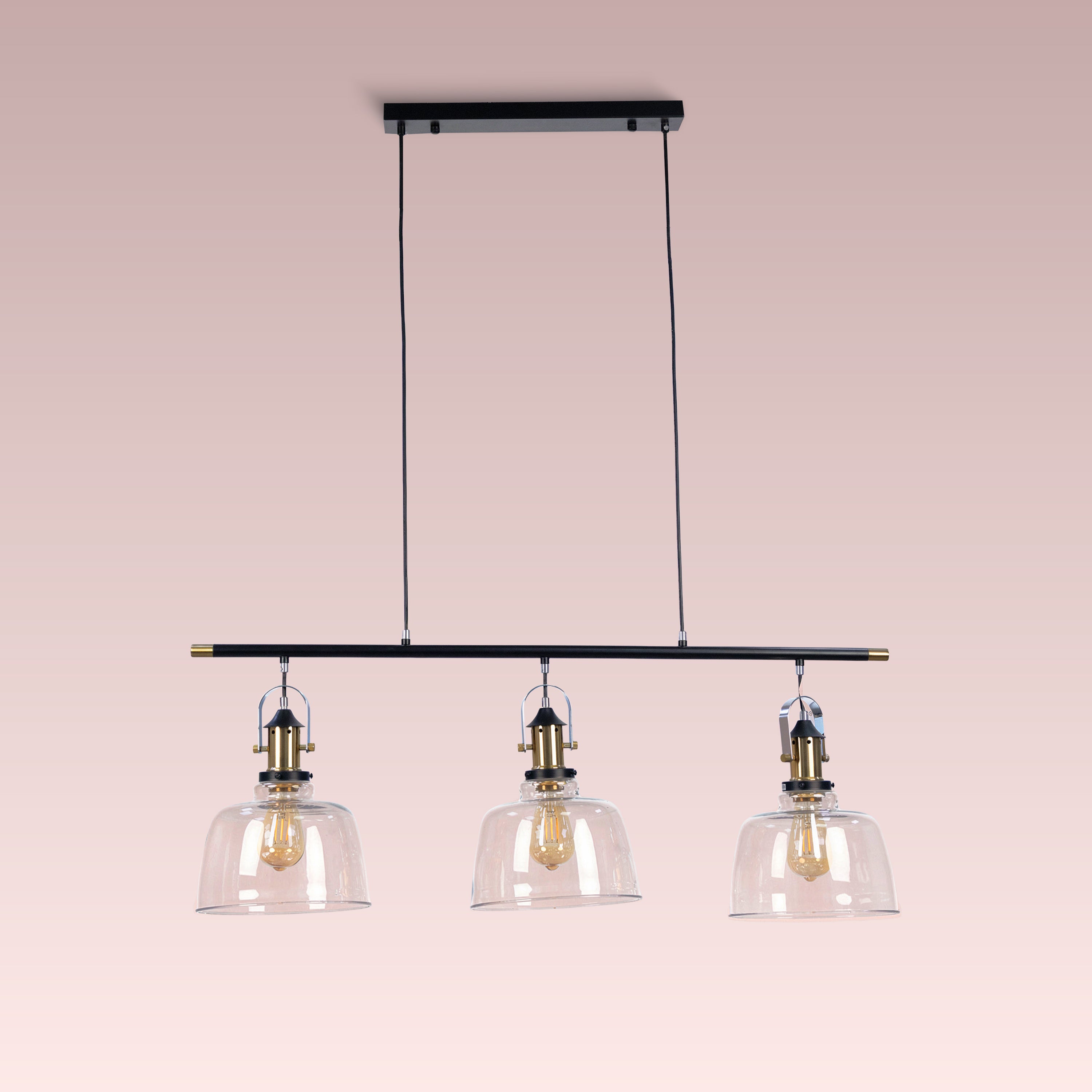 Royal Tea Clear Glass Hanging Lamp