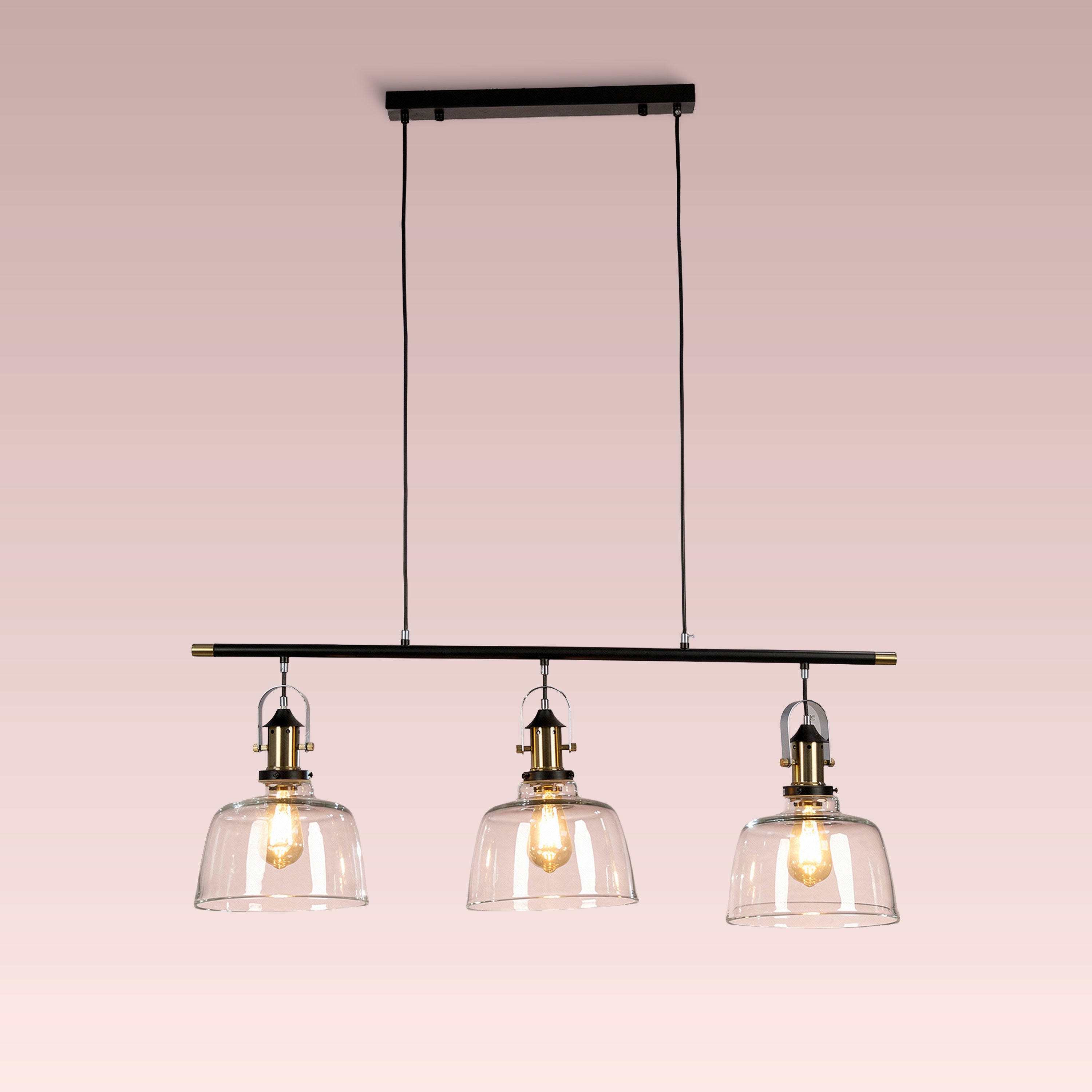 Royal Tea Clear Glass Hanging Lamp