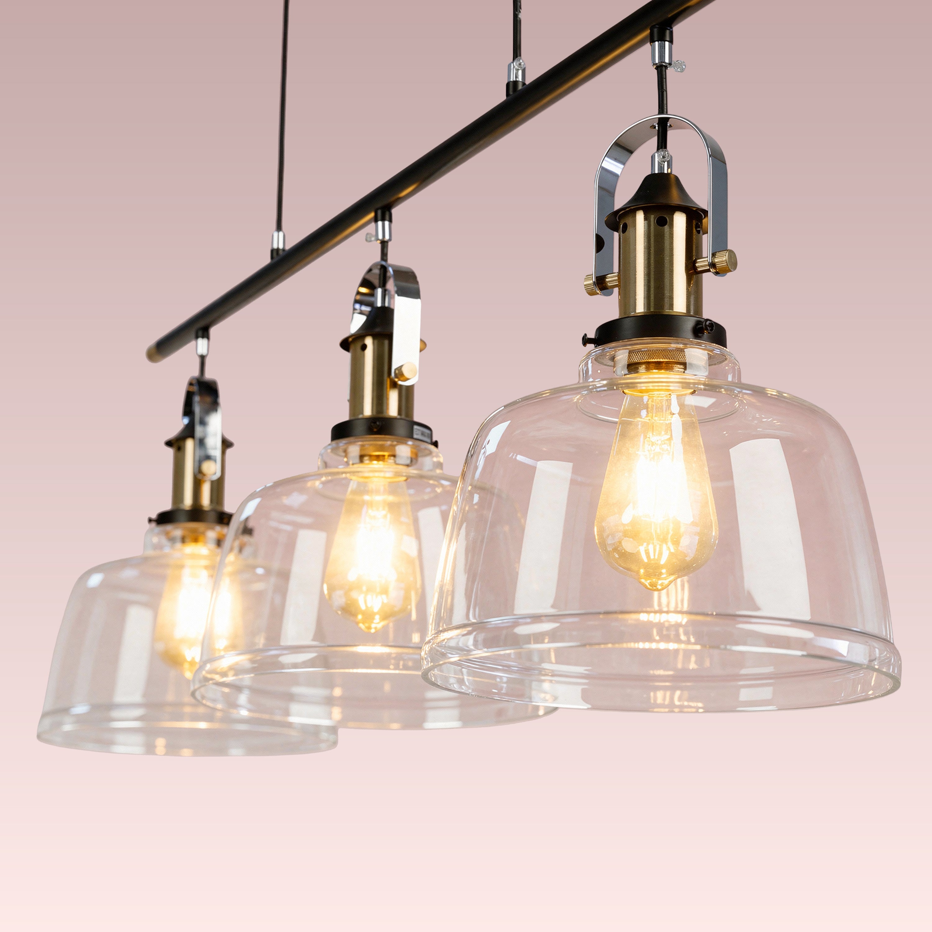 Royal Tea Clear Glass Hanging Lamp