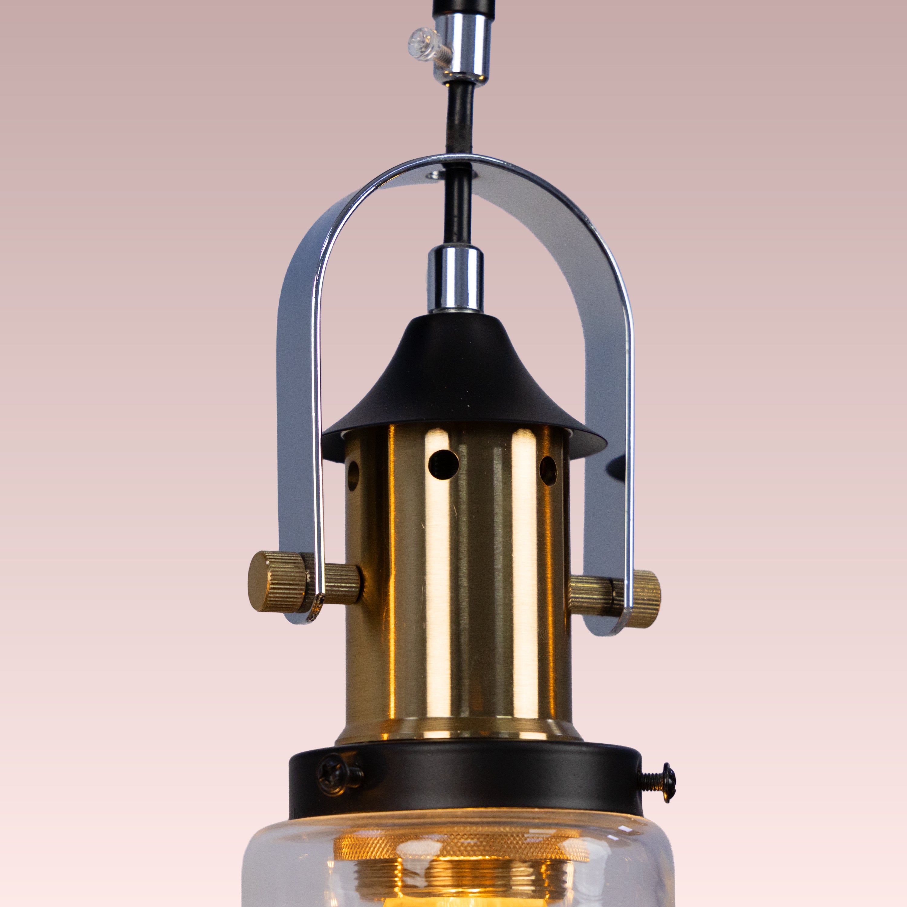 Royal Tea Clear Glass Hanging Lamp