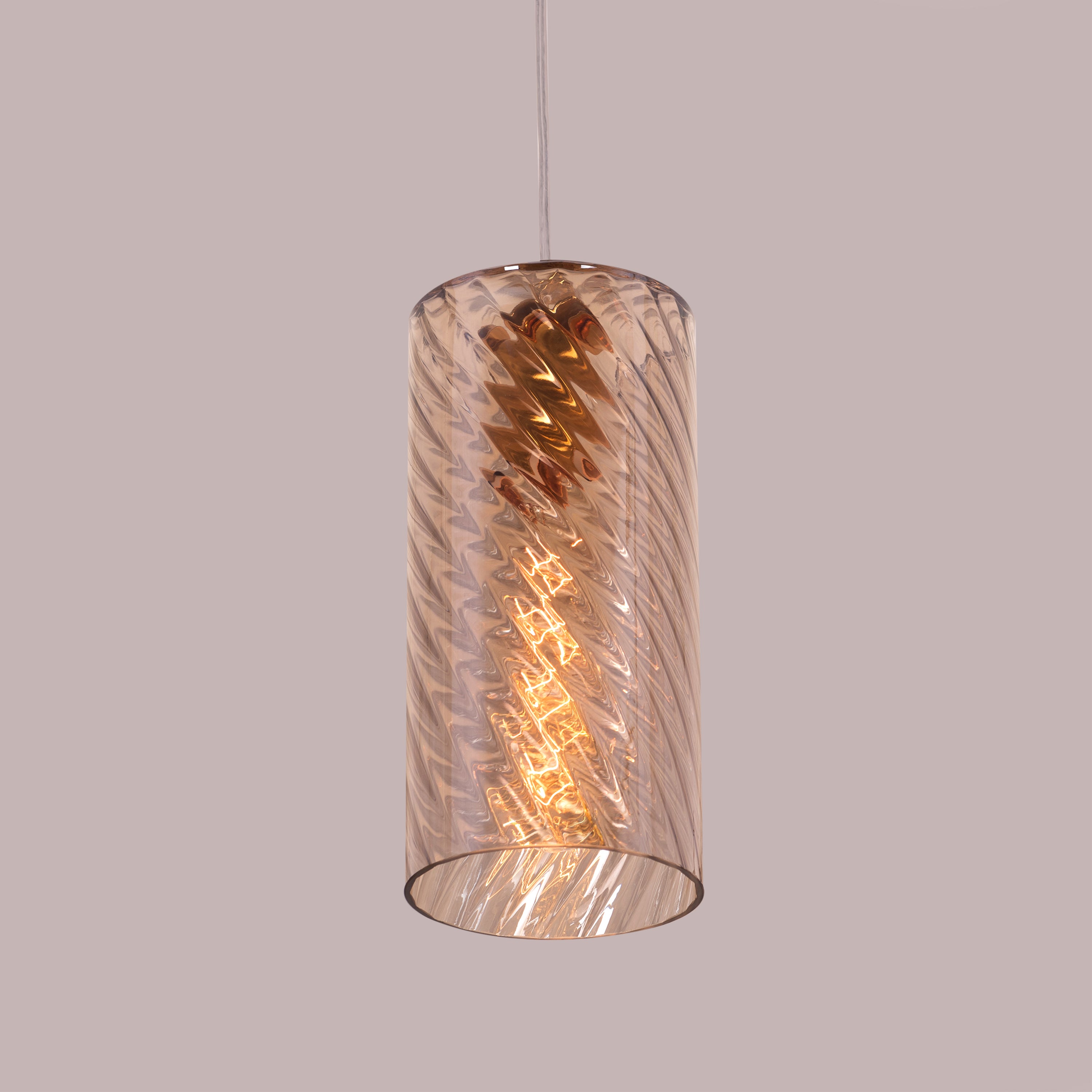 No Words (Amber) Textured Glass Pendant Light