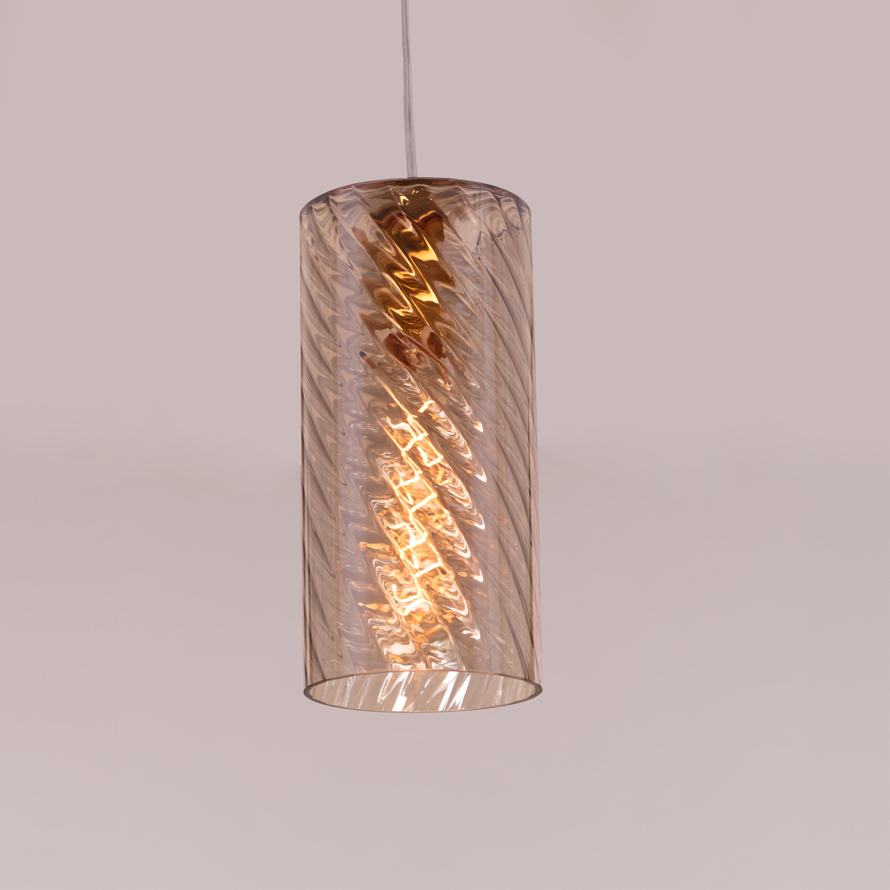 No Words (Amber) Textured Glass Pendant Light