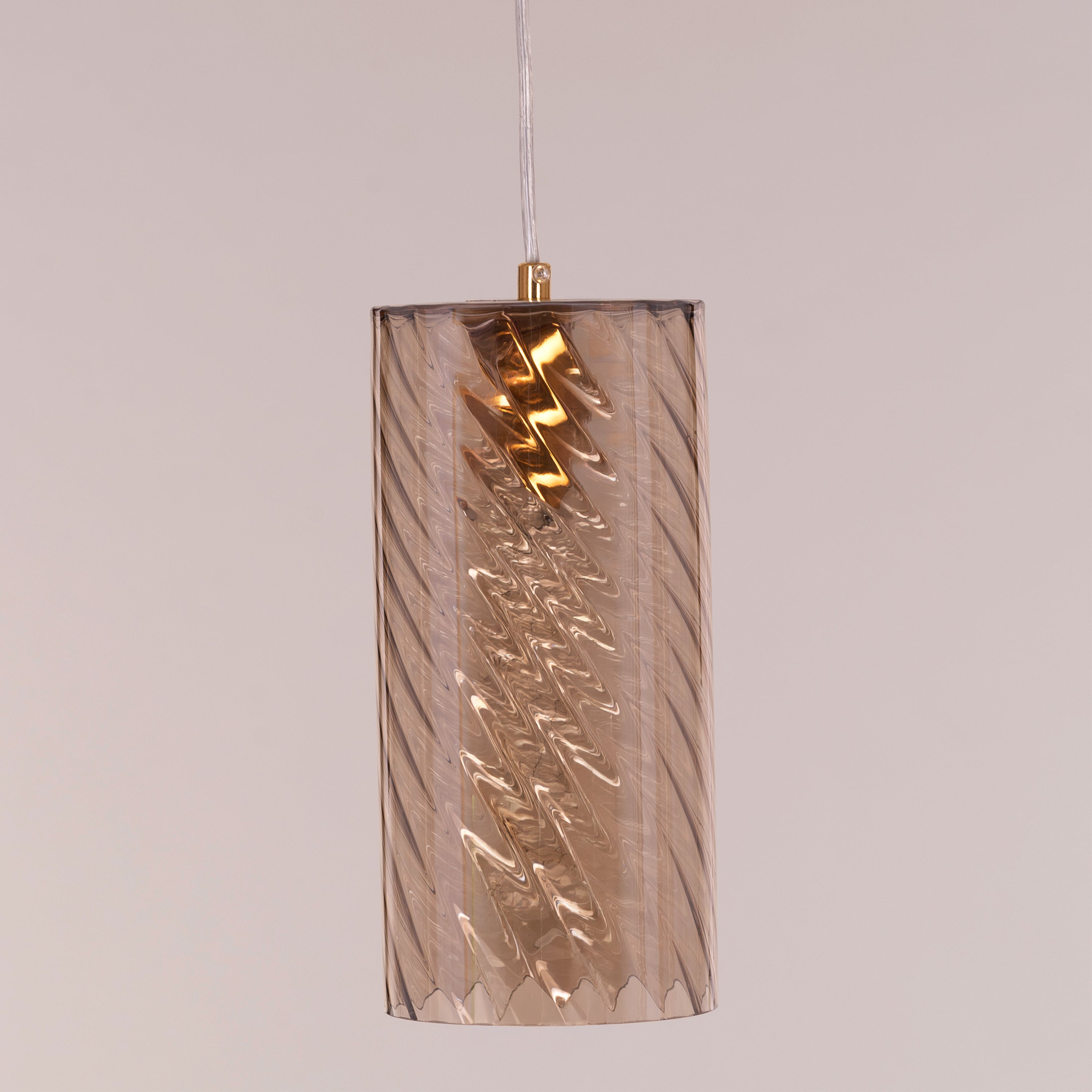 No Words (Amber) Textured Glass Pendant Light