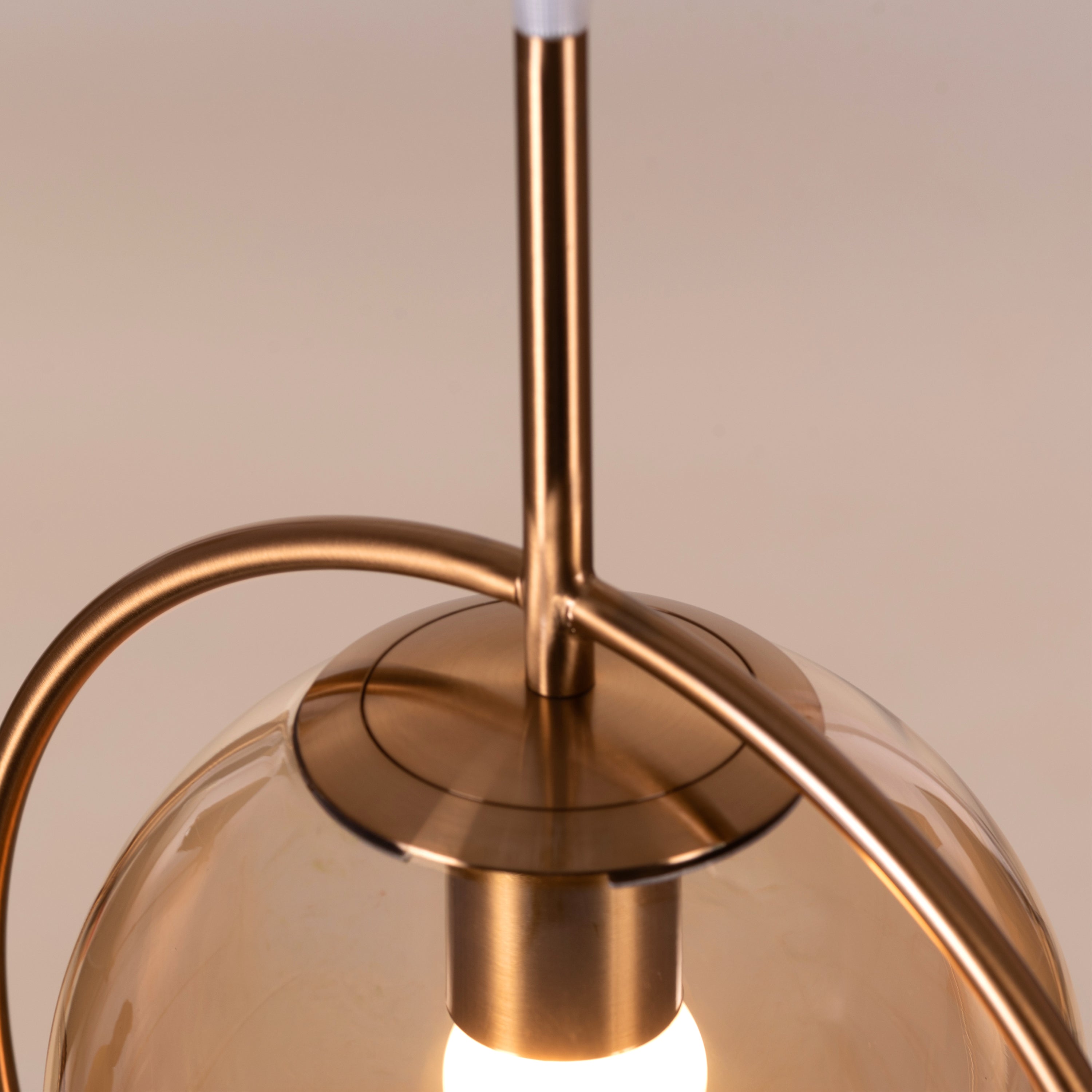 August Night (Amber) Clear Glass Pendant Light