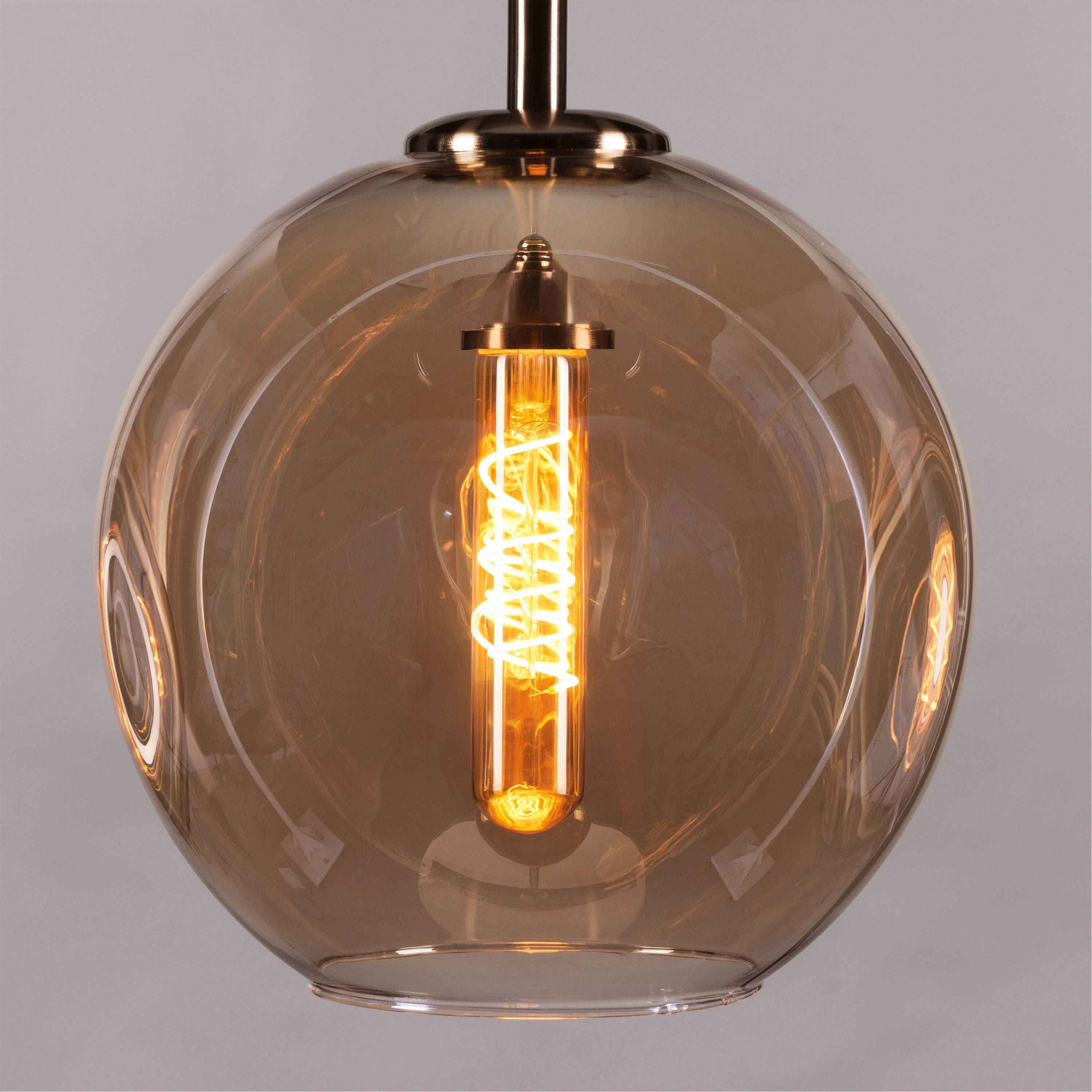 Tear Drop (Long, Amber, Gold) Glass Pendant Light