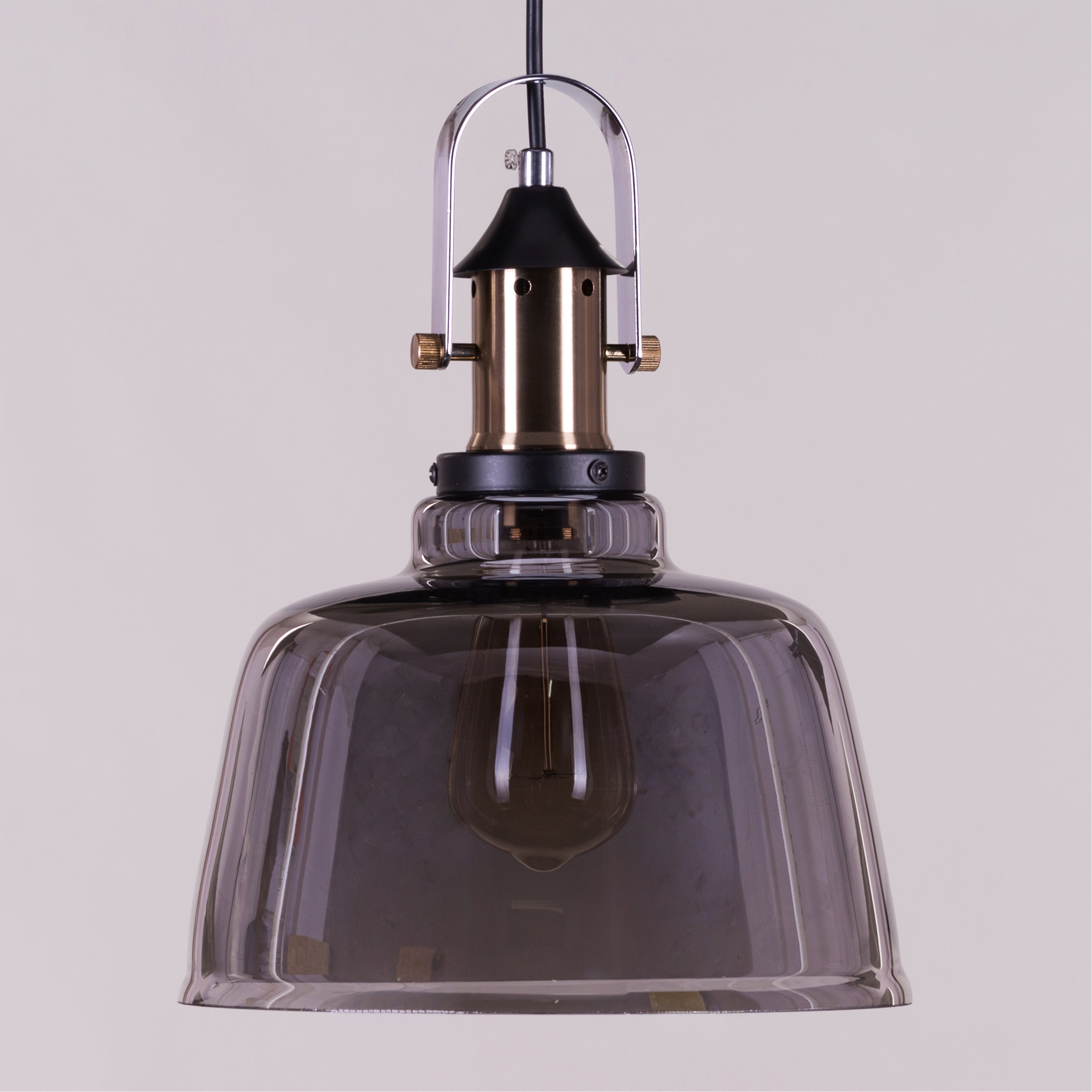 Glassy Eyed (Smokey Grey) Glass Pendant Light