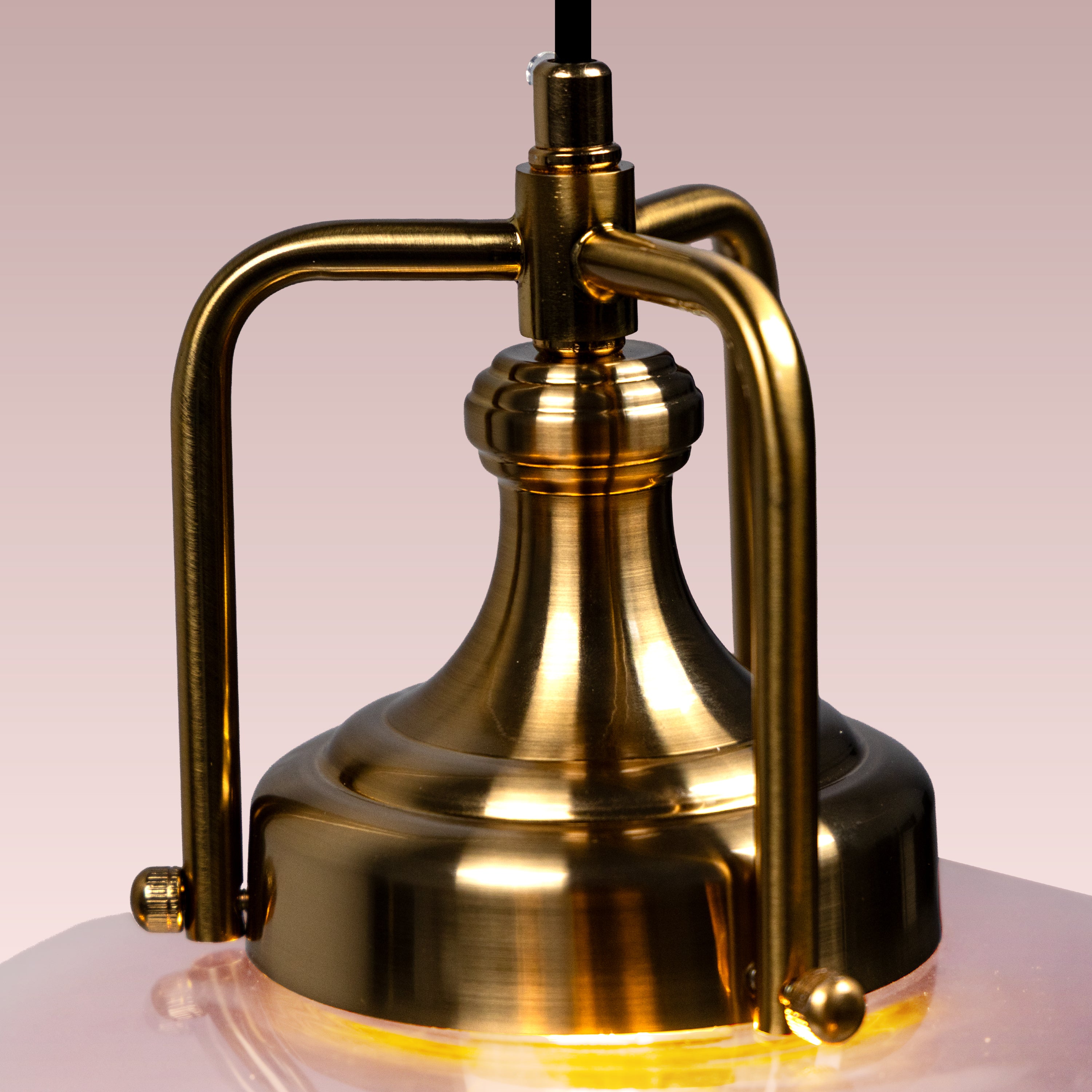 Eyes Closed (Gold, Clear) Glass Pendant Lamp