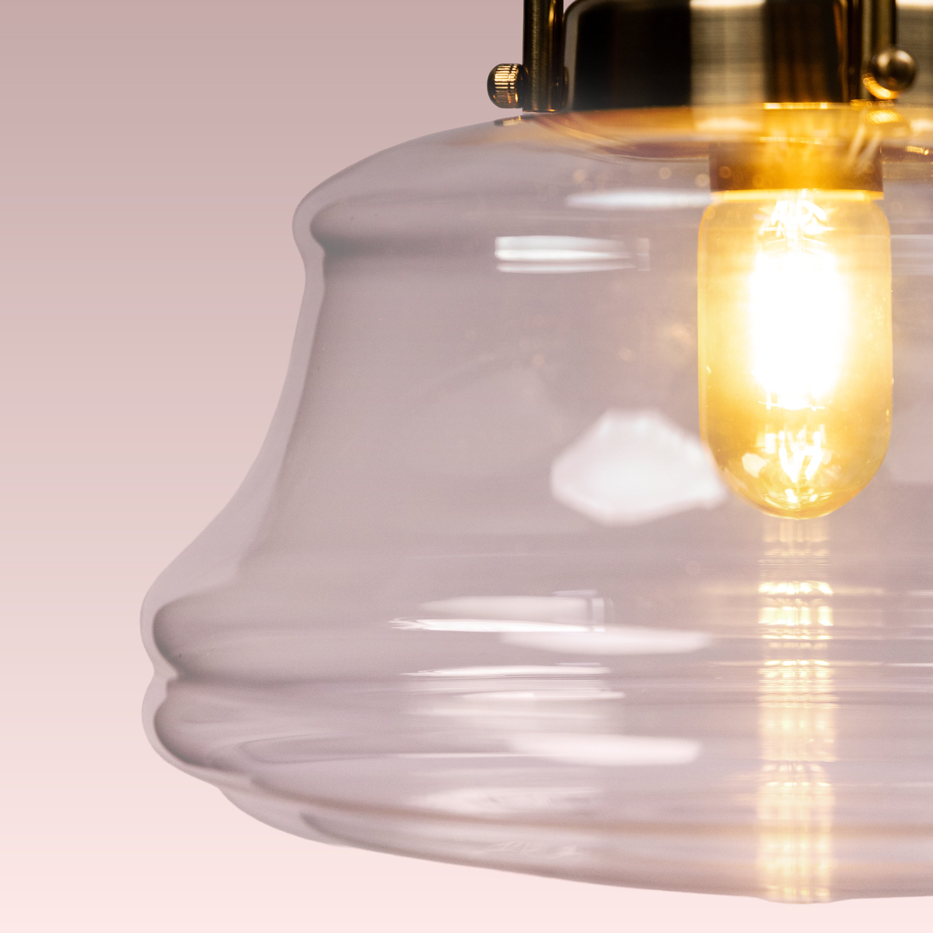 Eyes Closed (Gold, Clear) Glass Pendant Lamp