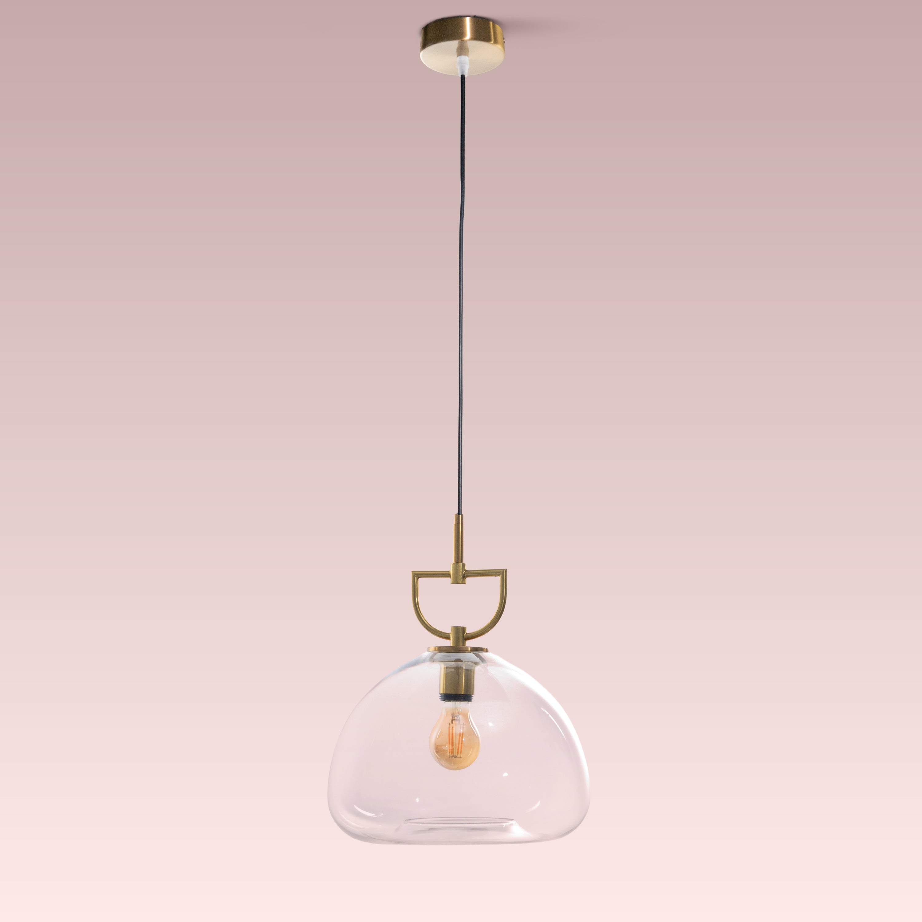 Nightlife (Gold, Clear) Glass Pendant Lamp
