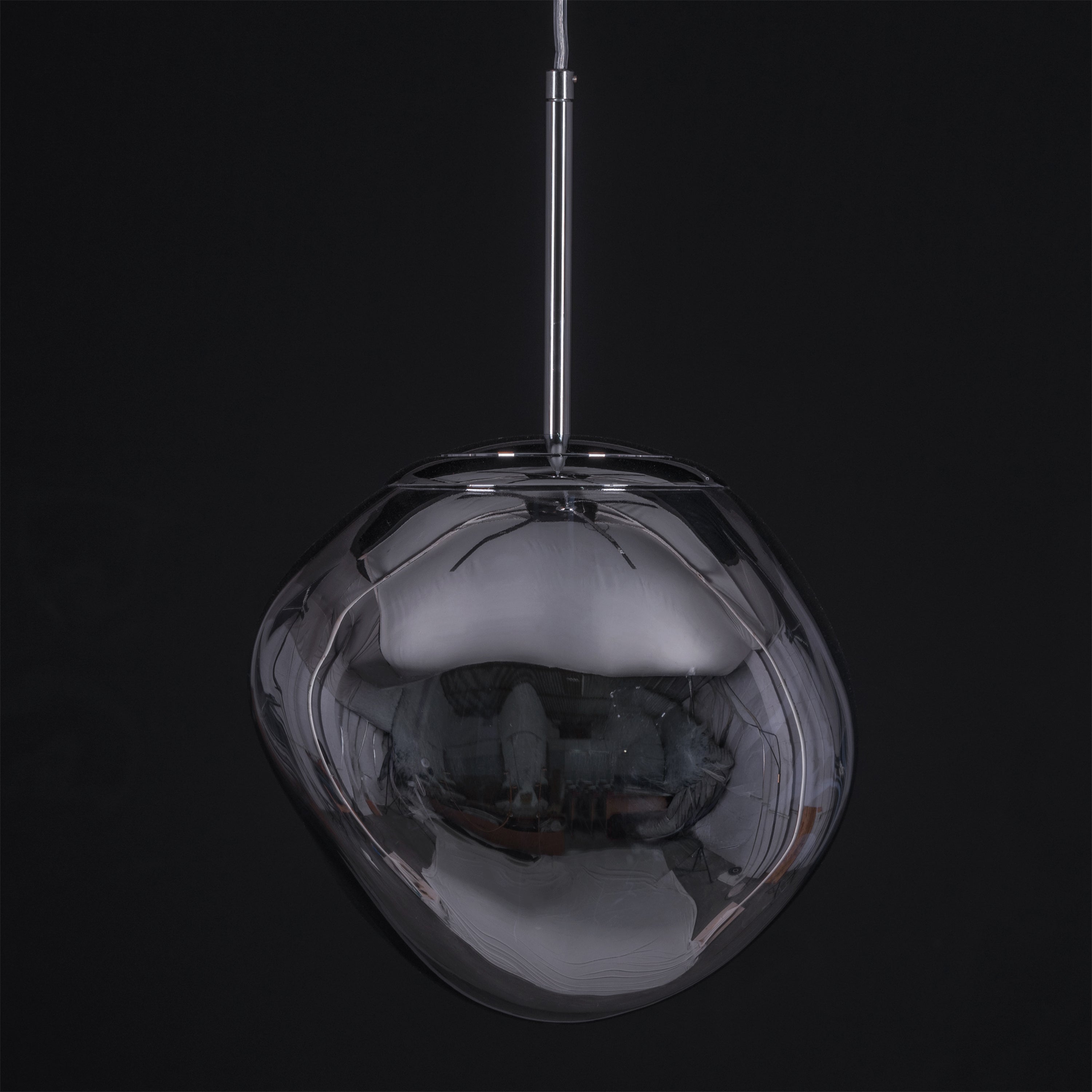 Ongoing Love (Small, Chrome, Smokey Grey) Glass Pendant Light