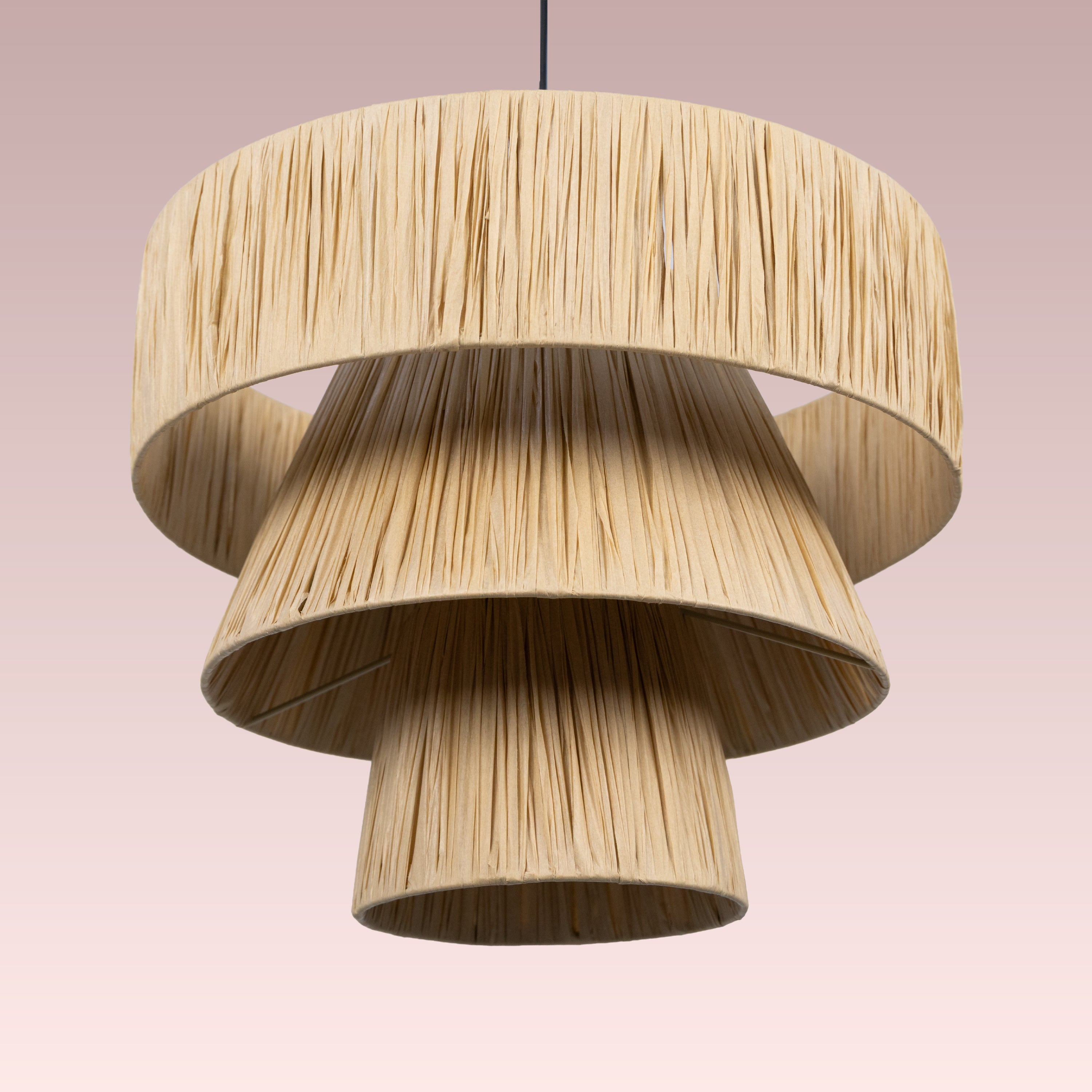 Windworn (Beige) Rattan Pendant Light