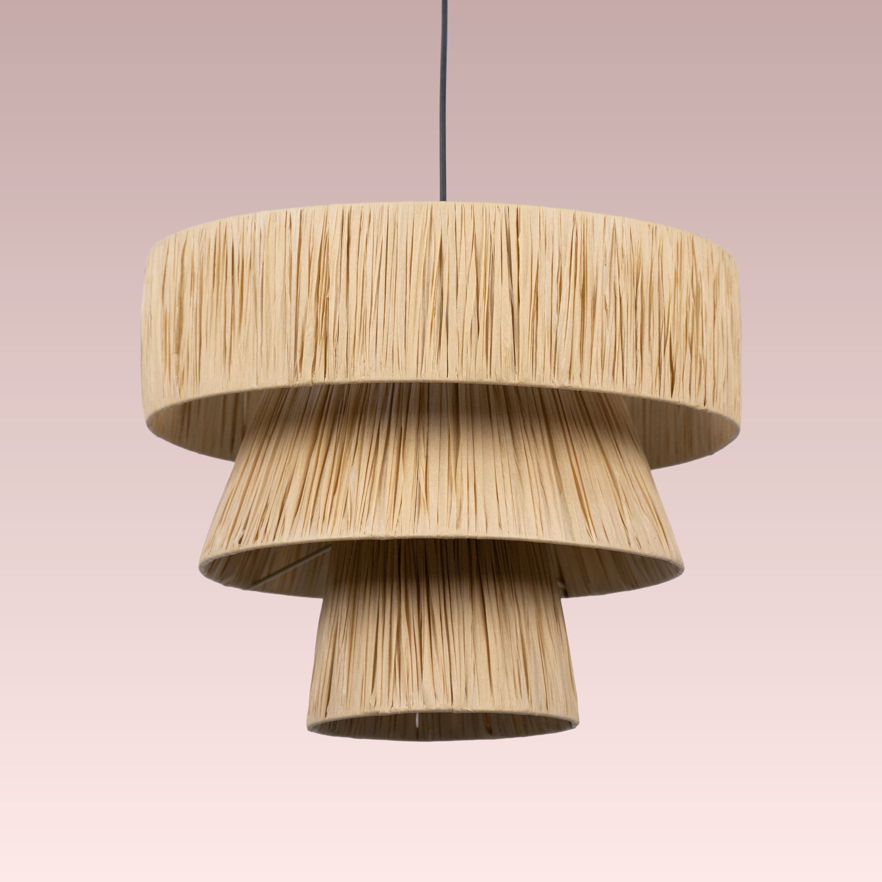 Windworn (Beige) Rattan Pendant Light
