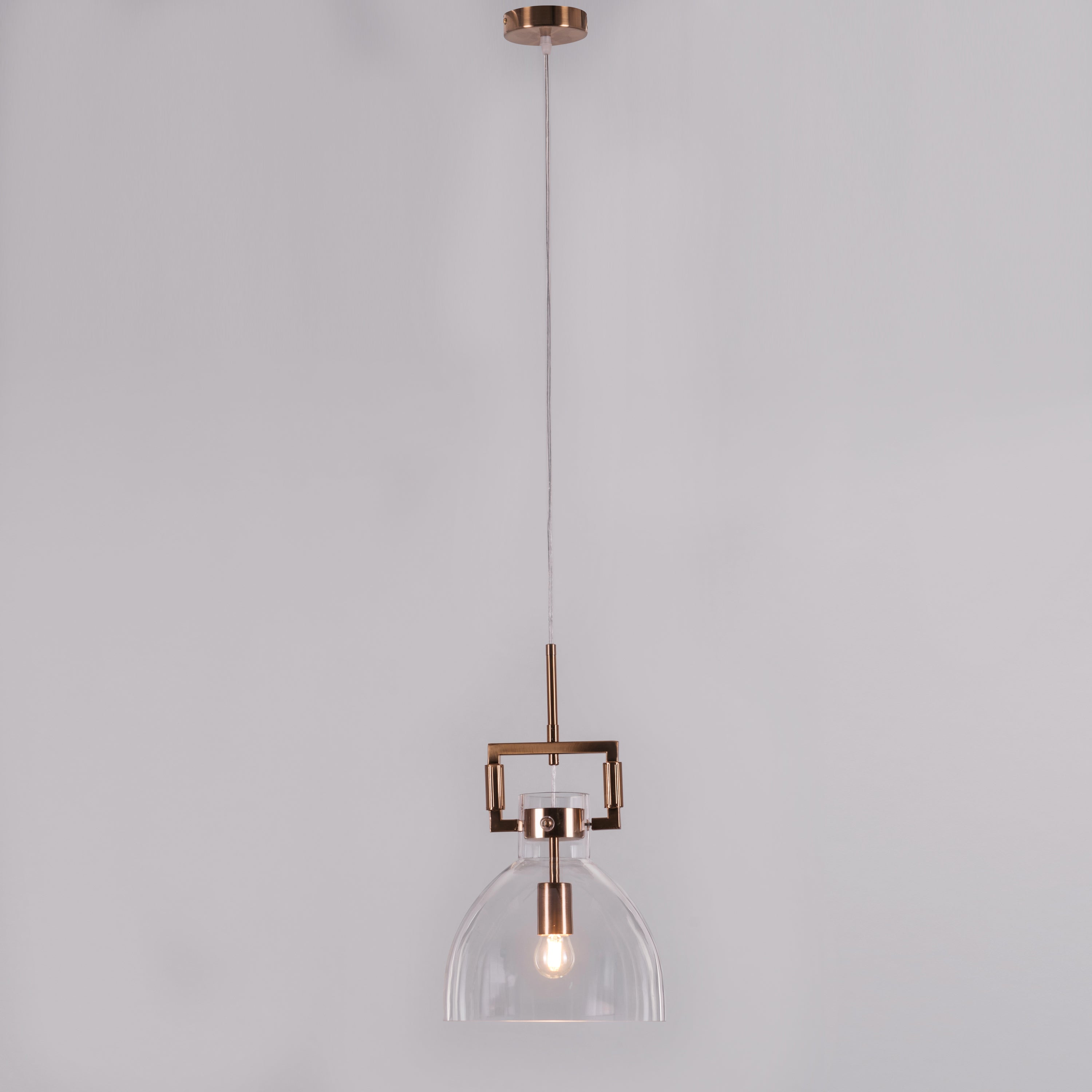High Hopes (Oval, Gold) Clear Glass Pendant Light