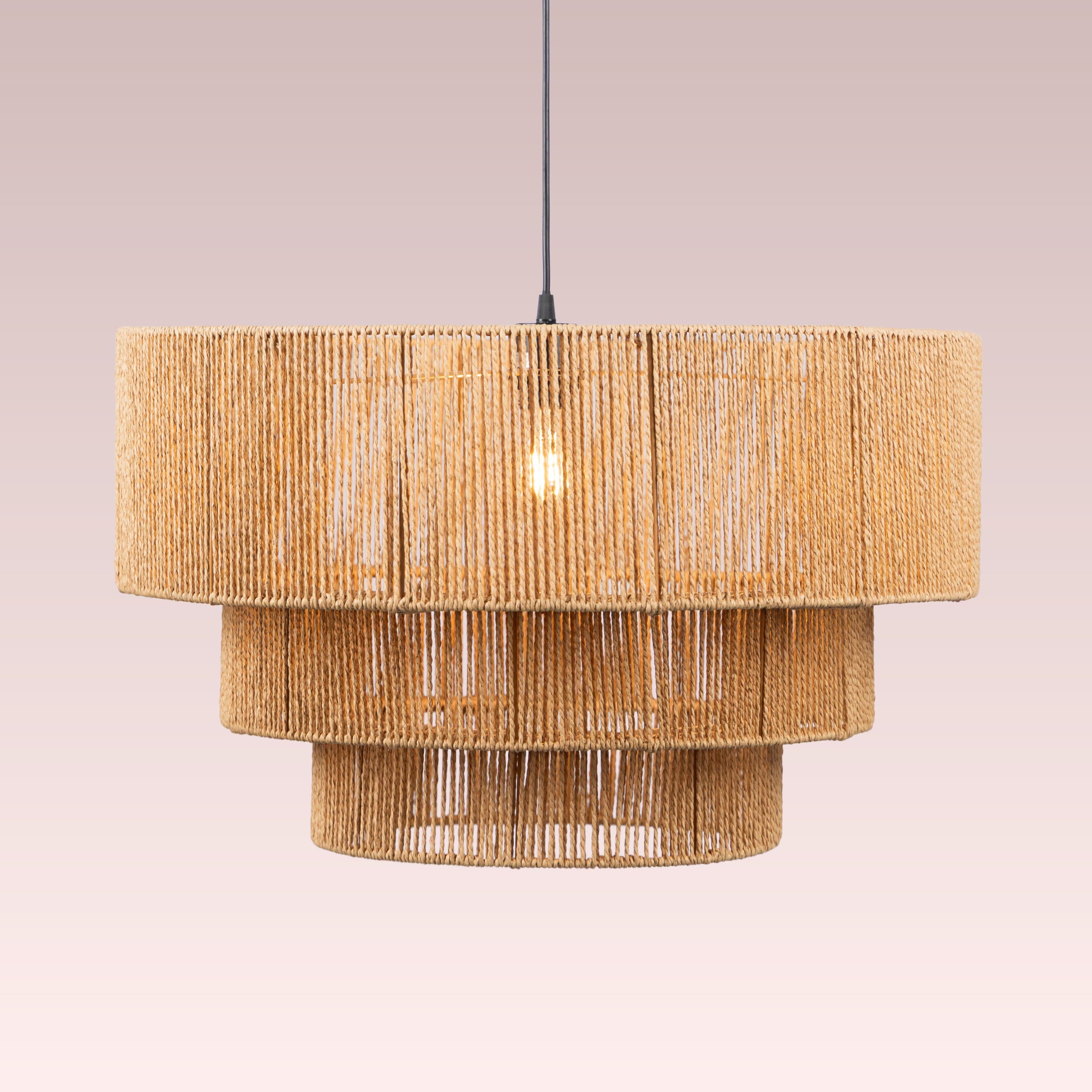 Desert Dusk Rattan Pendant Light