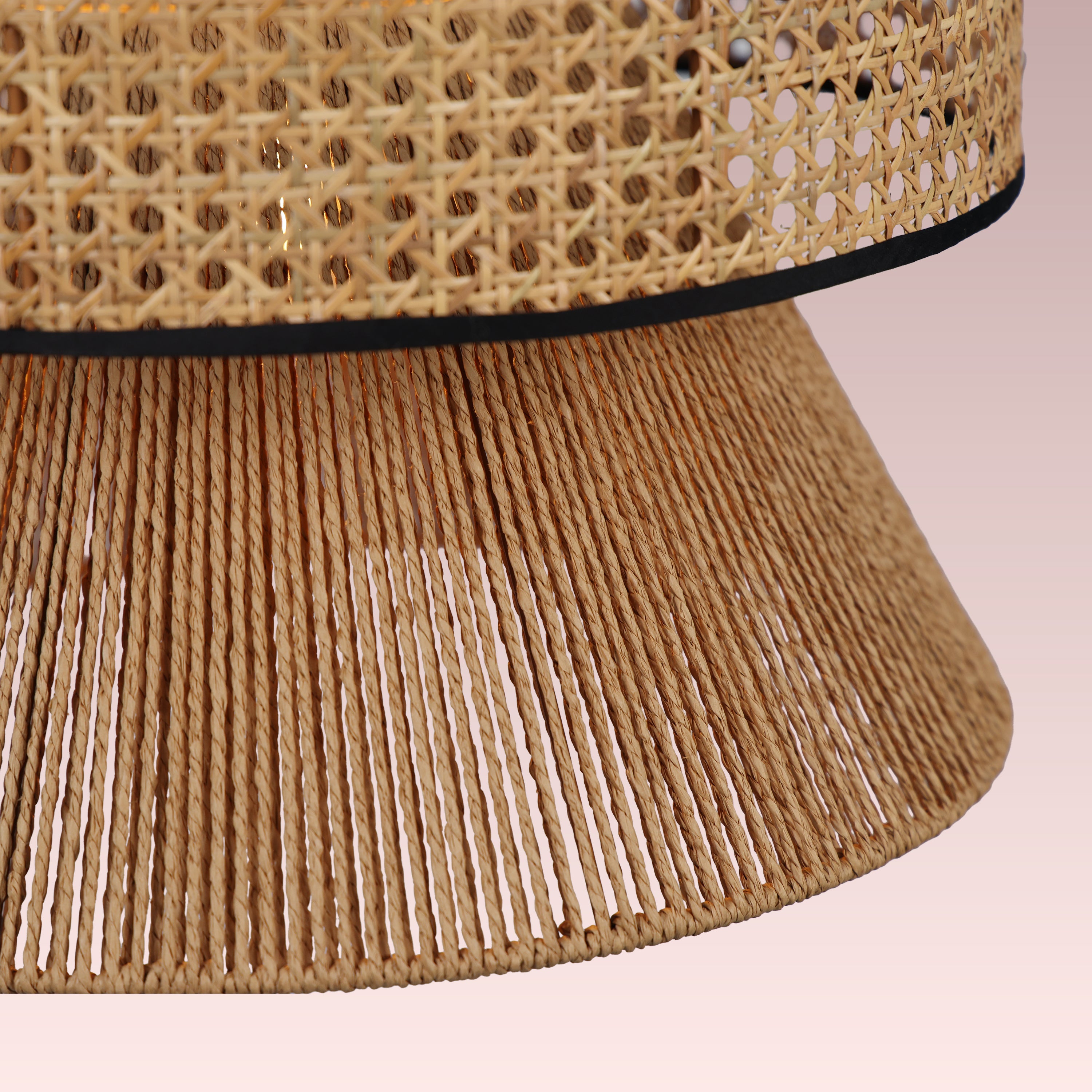 Mykonos Beam (Brown) Rattan Pendant Light