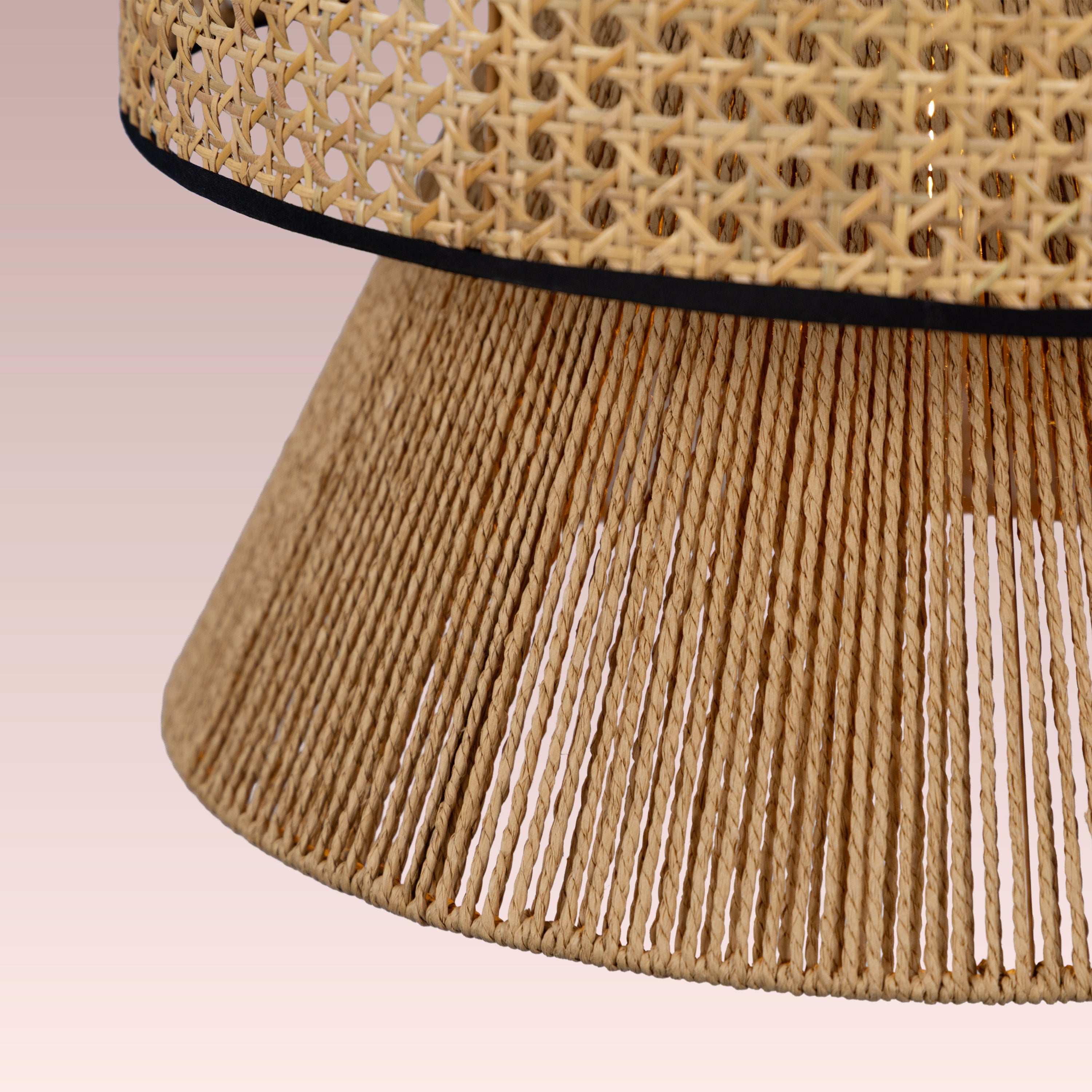 Mykonos Beam (Brown) Rattan Pendant Light
