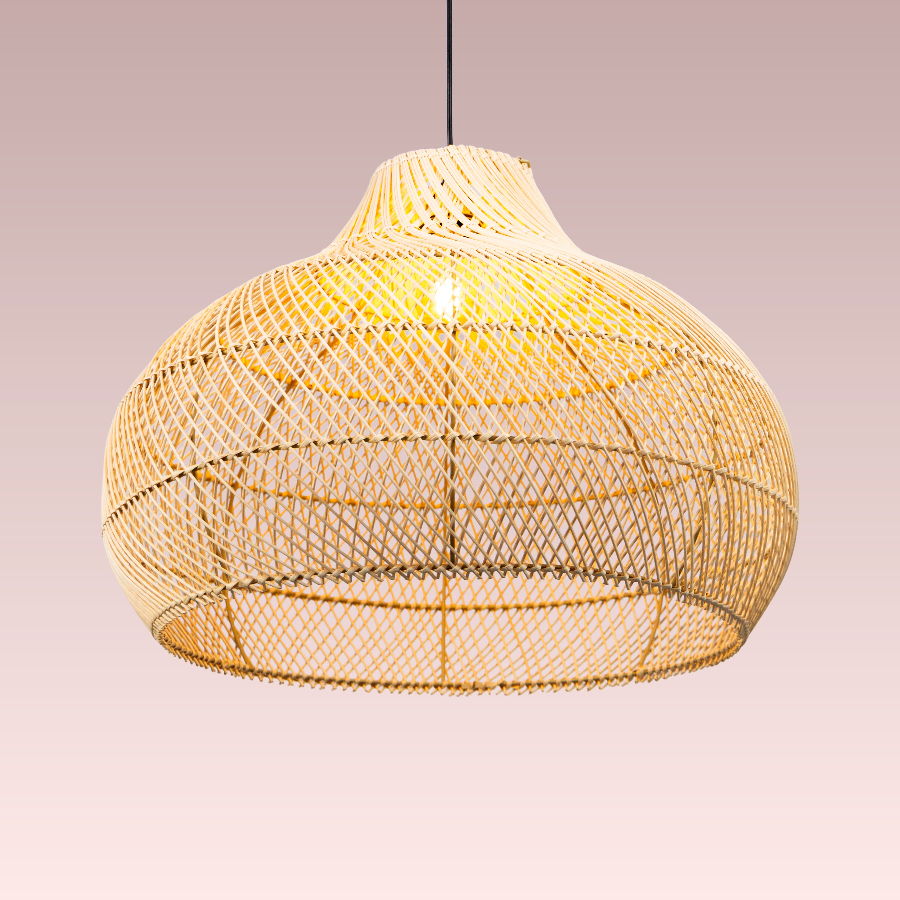 The Elowen (Medium) Rattan pendant light