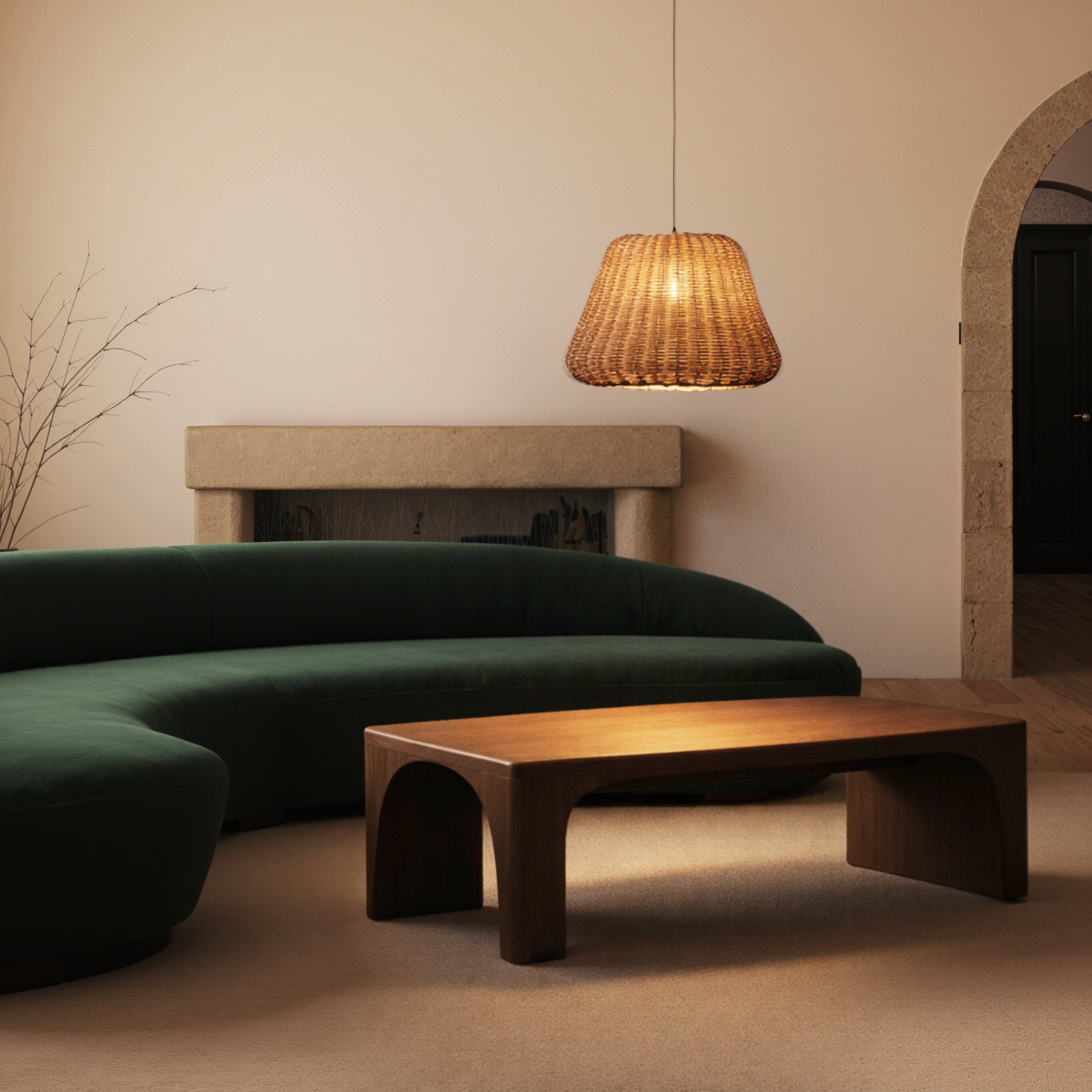 The Blackwood Rattan Pendant Light