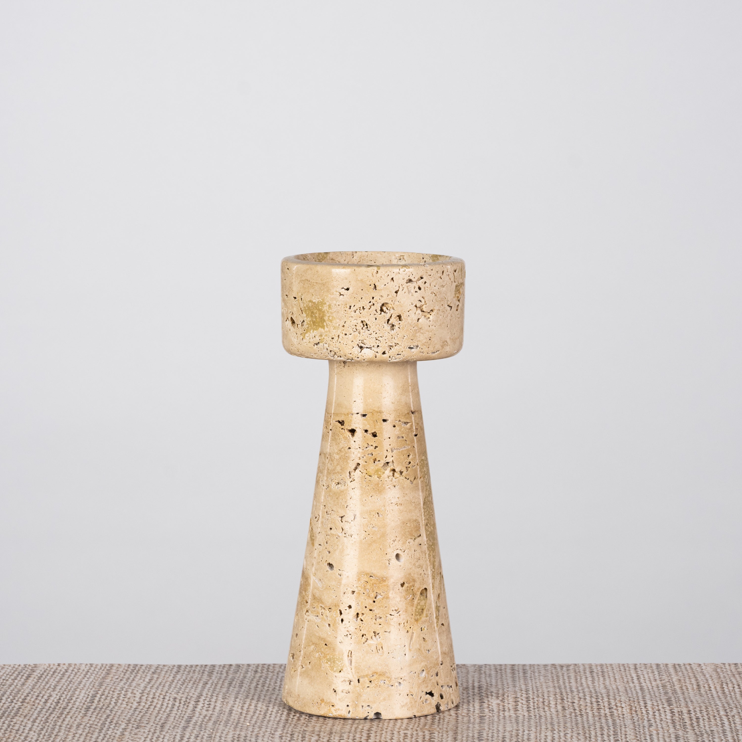 Twinning Sable (Large, Beige) Marble Candle Holder