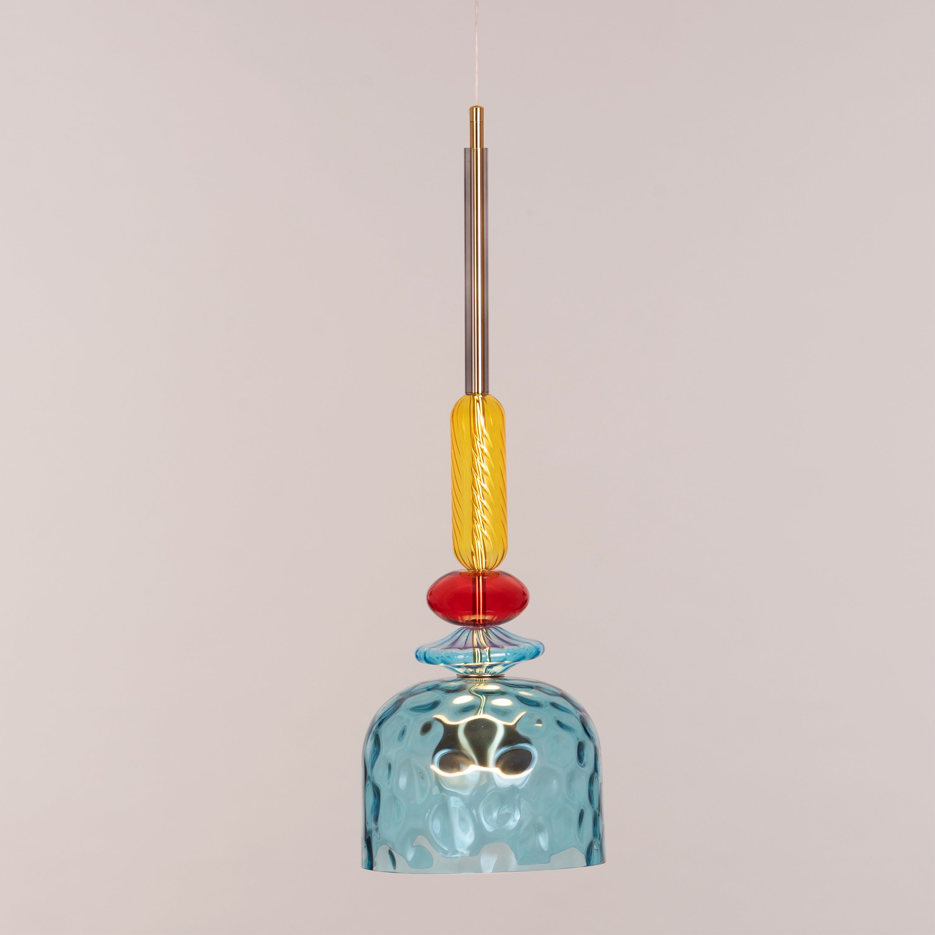 Hawaiian Cocktail (Blue, Built-In LED) Glass Pendant Light