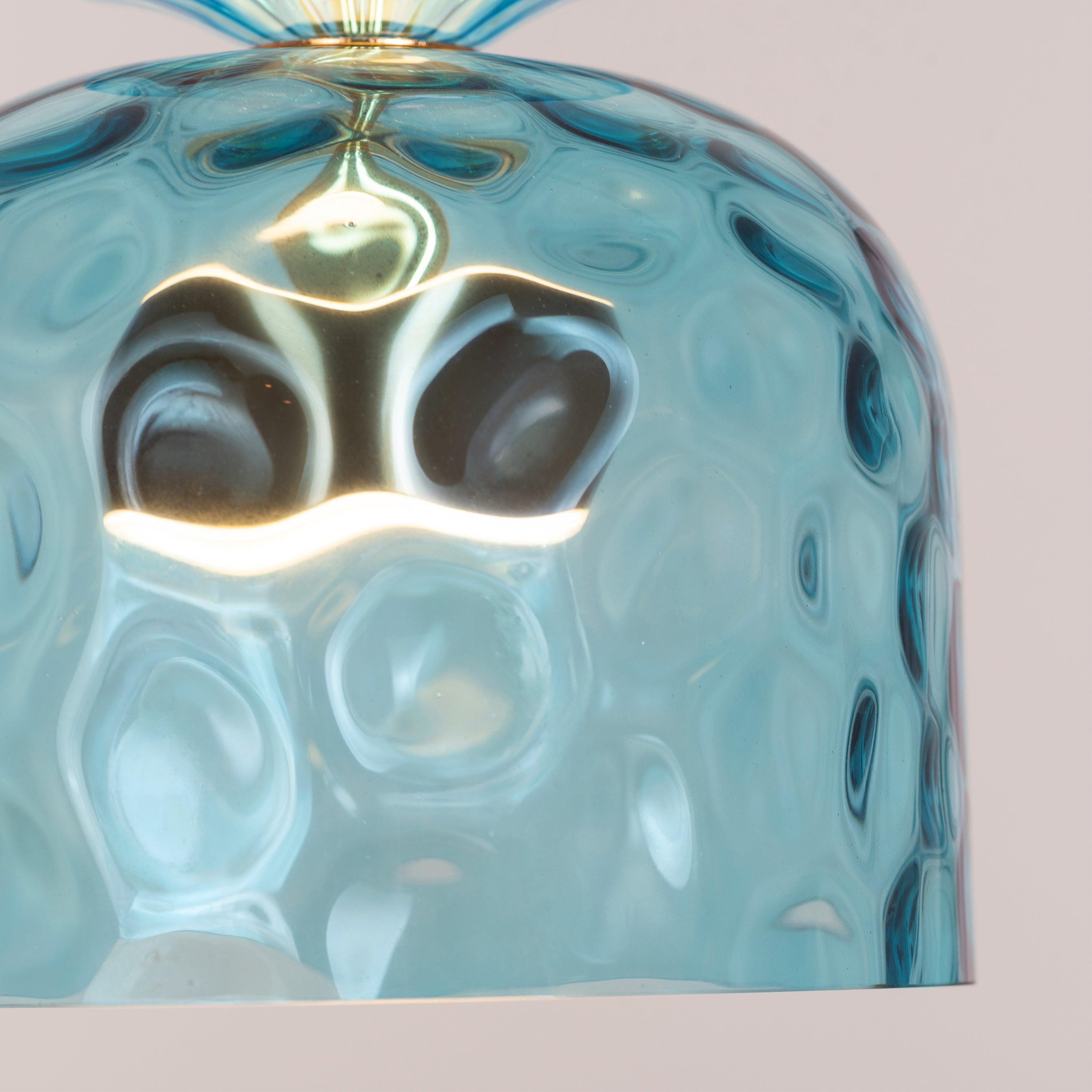 Hawaiian Cocktail (Blue, Built-In LED) Glass Pendant Light