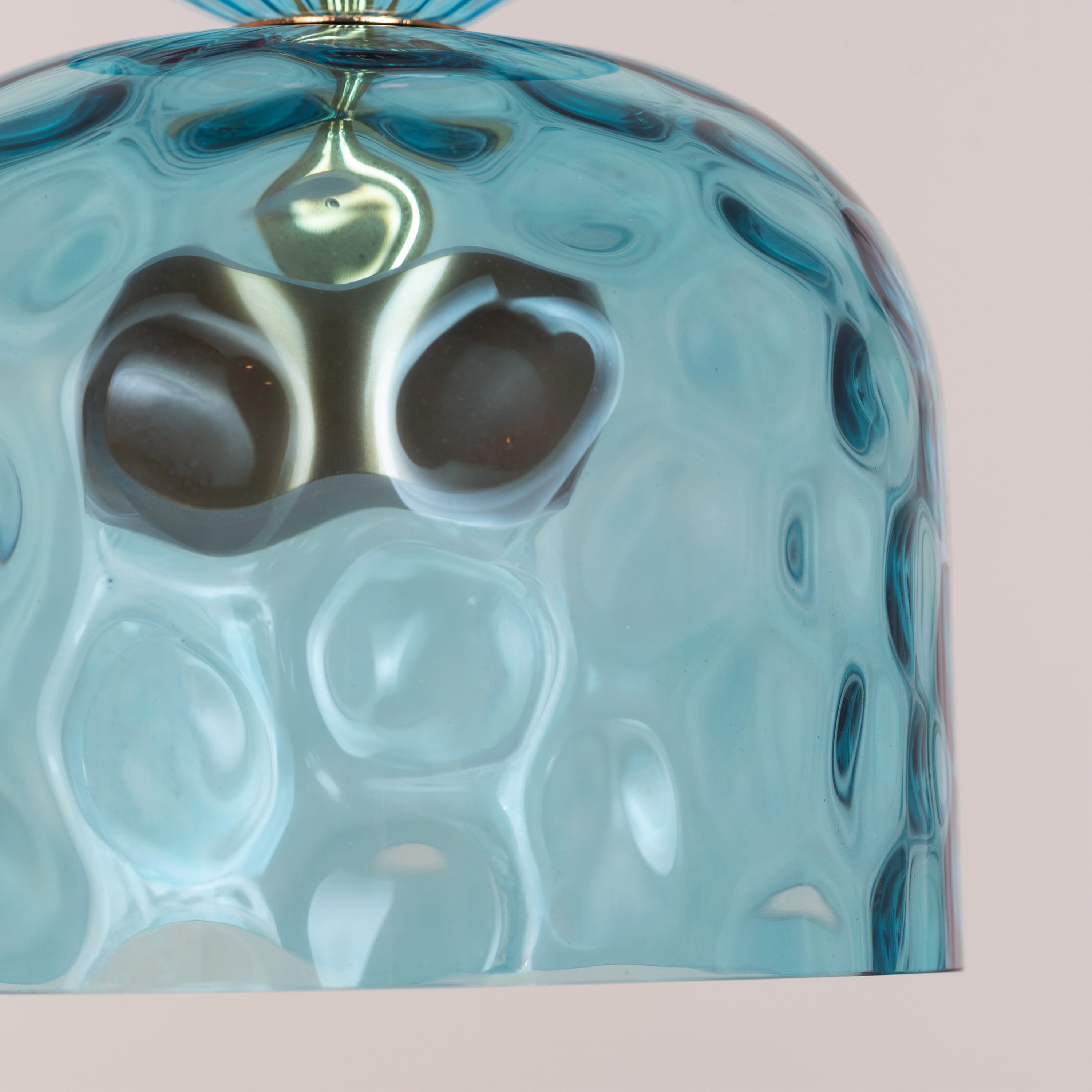 Hawaiian Cocktail (Blue, Built-In LED) Glass Pendant Light