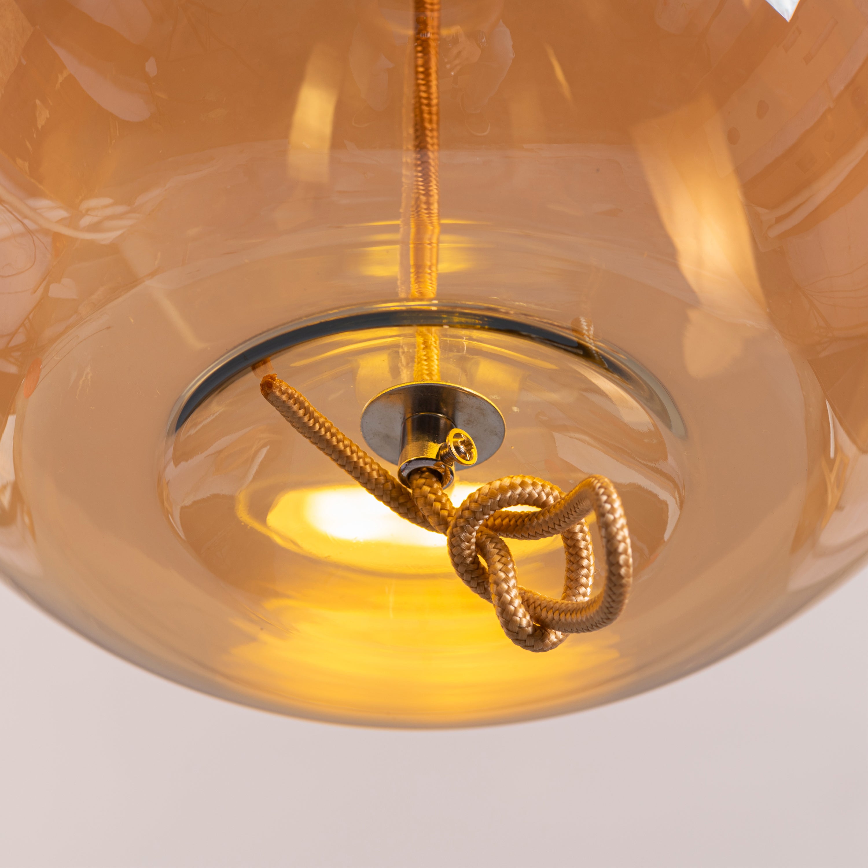 Motivation (Amber, Built-In LED) Glass Pendant Light