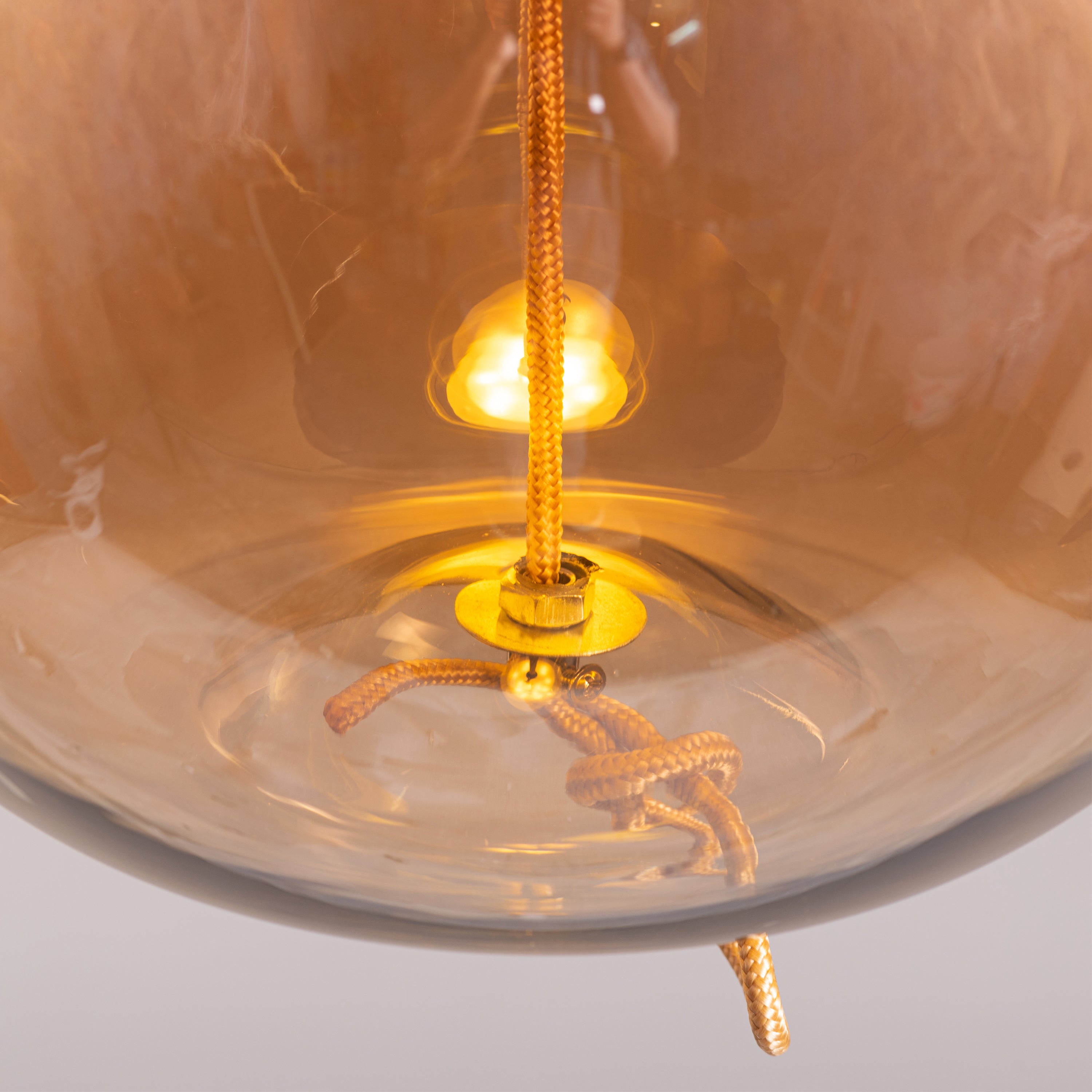 Motivation (Amber, Built-In LED) Glass Pendant Light