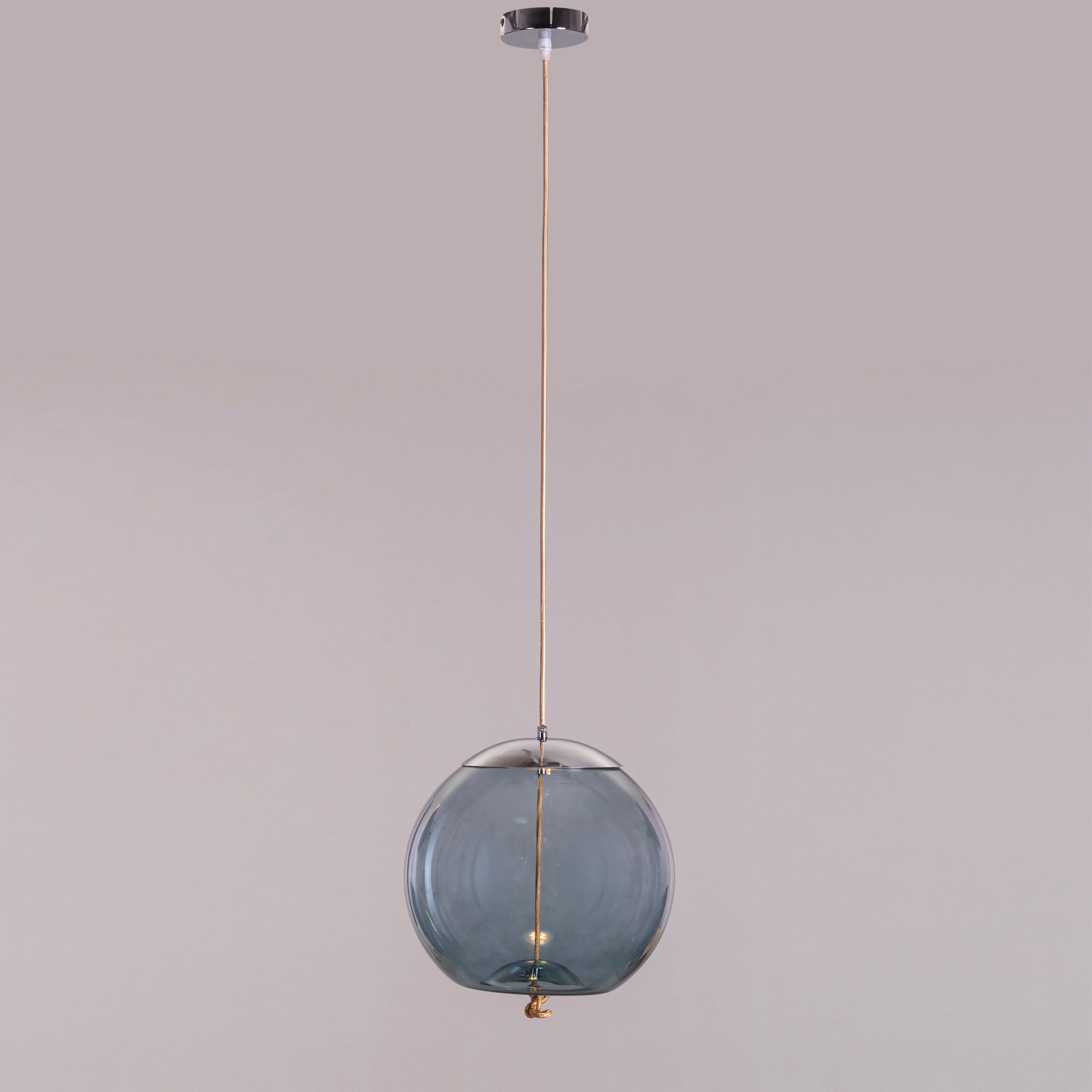 مصباح سقف زجاجي معلق من "موتيفيشن" (أزرق، إضاءة LED مدمجة)