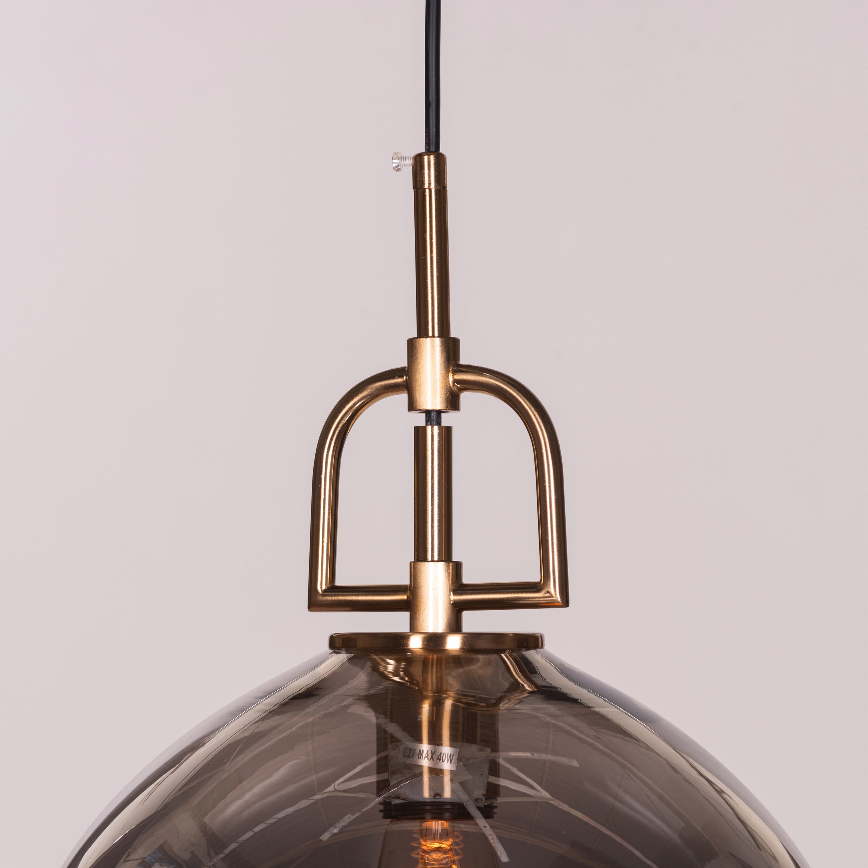 Nightlife (Gold, Smokey Grey) Clear Glass Pendant Light