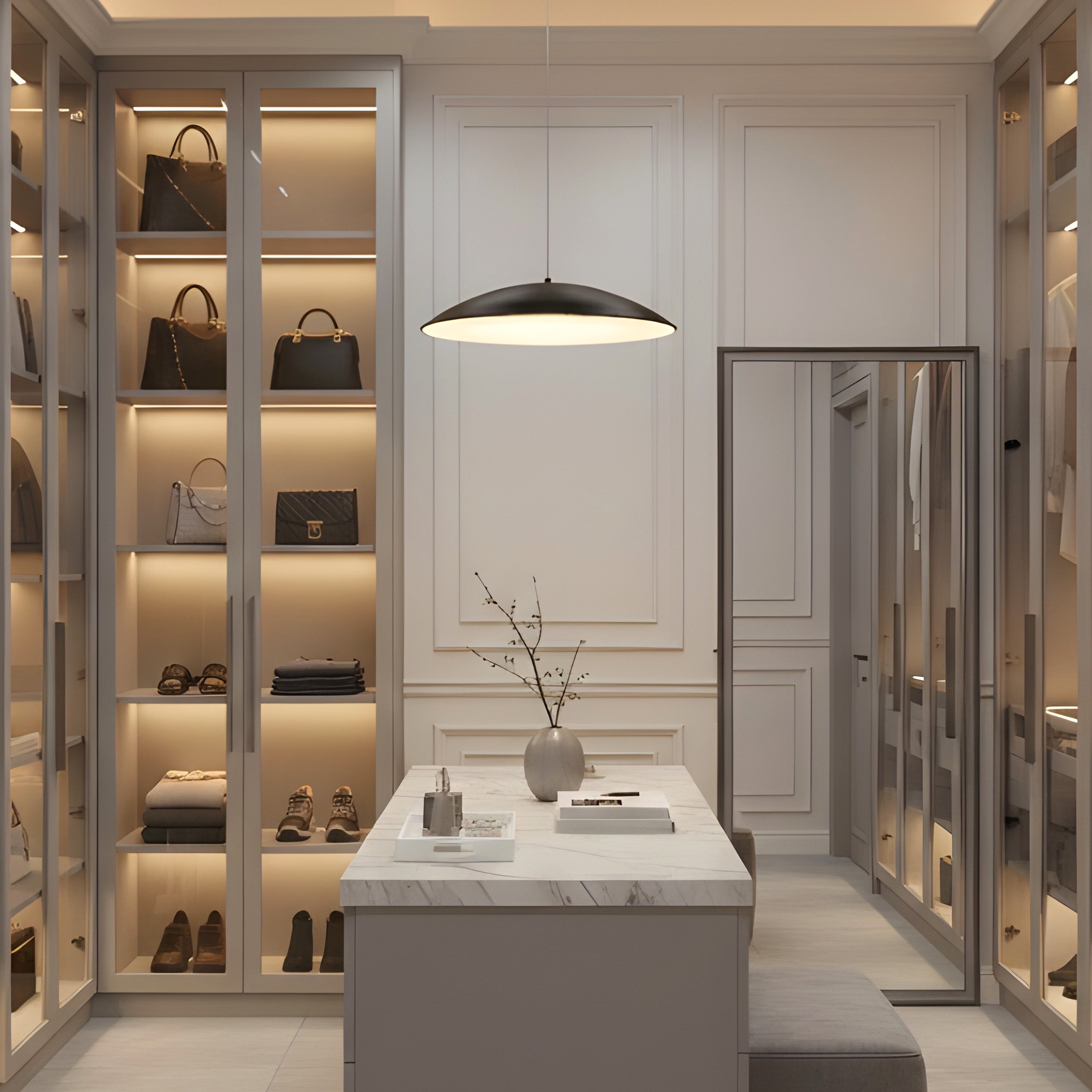 Still Water (Black, White) Built-In LED Acrylic Pendant Light