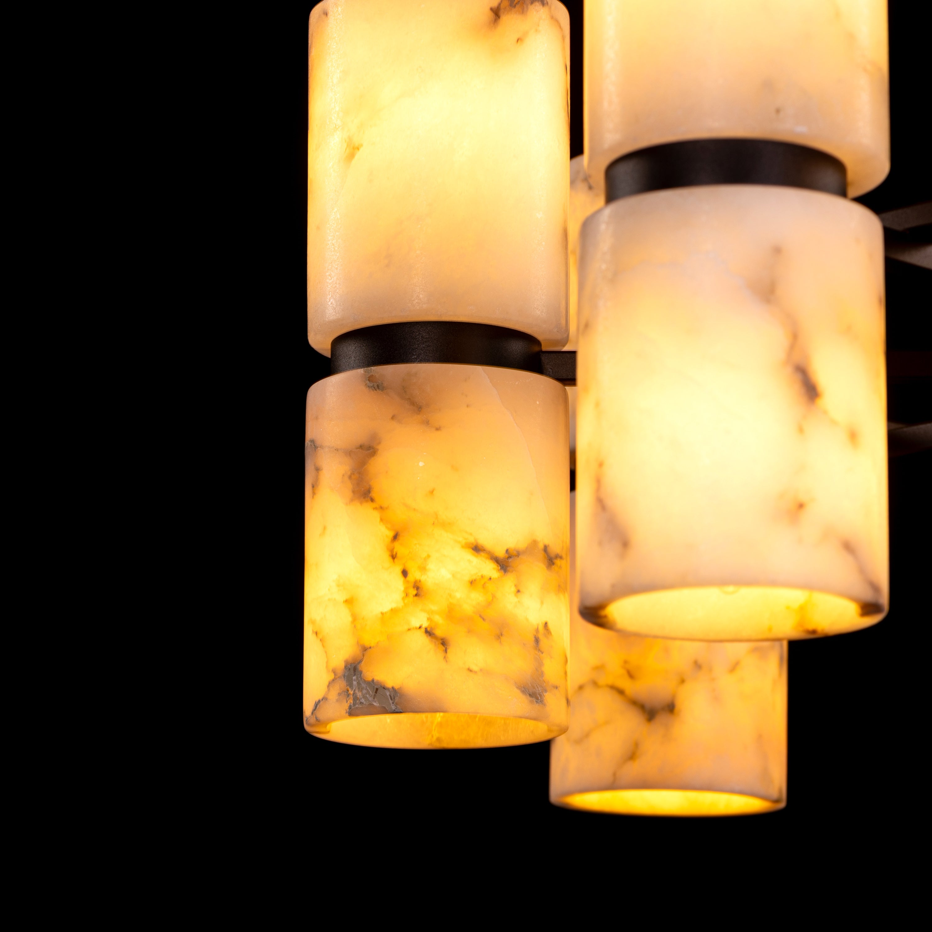 In Another Time (Black) Alabaster Chandelier