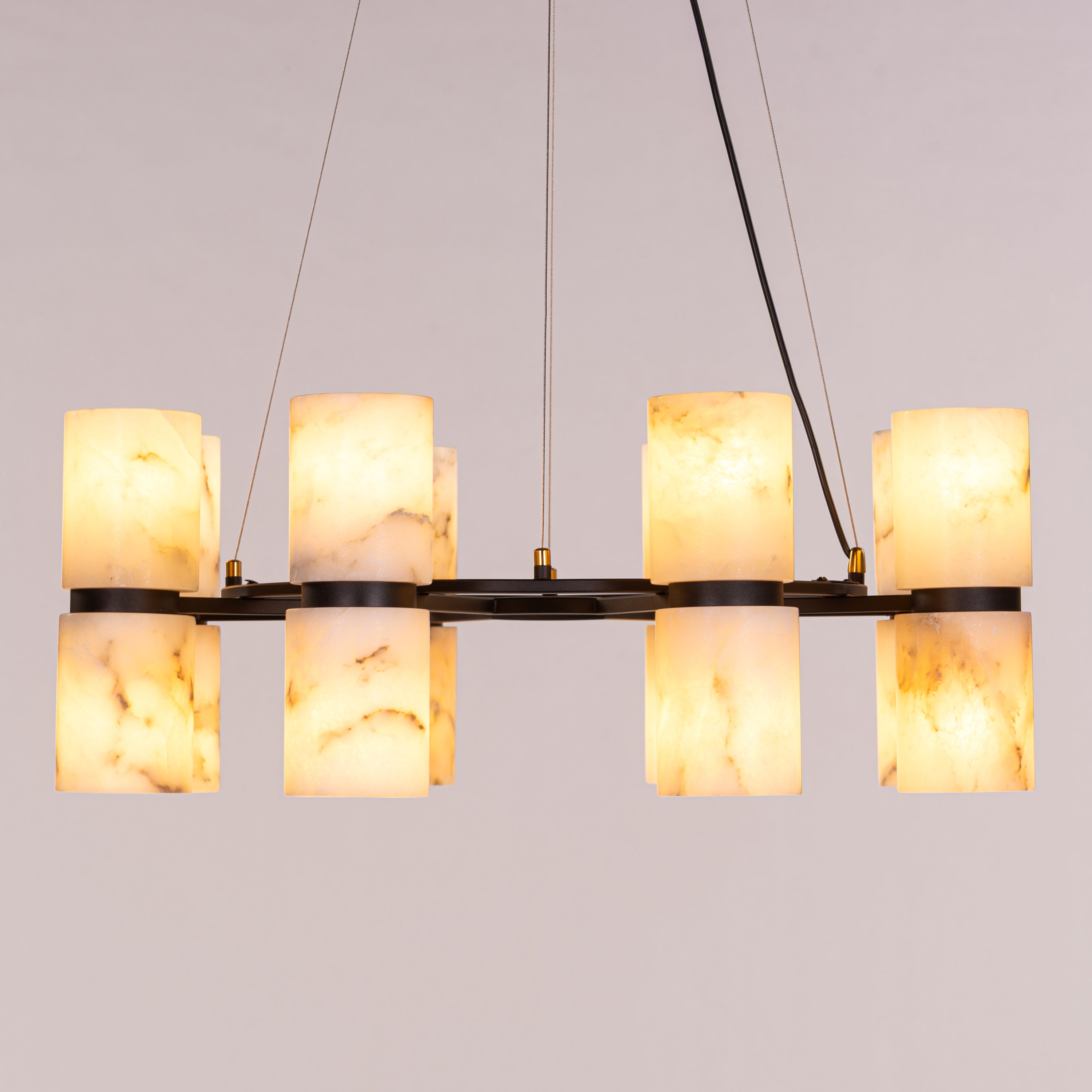 In Another Time (Black) Alabaster Chandelier