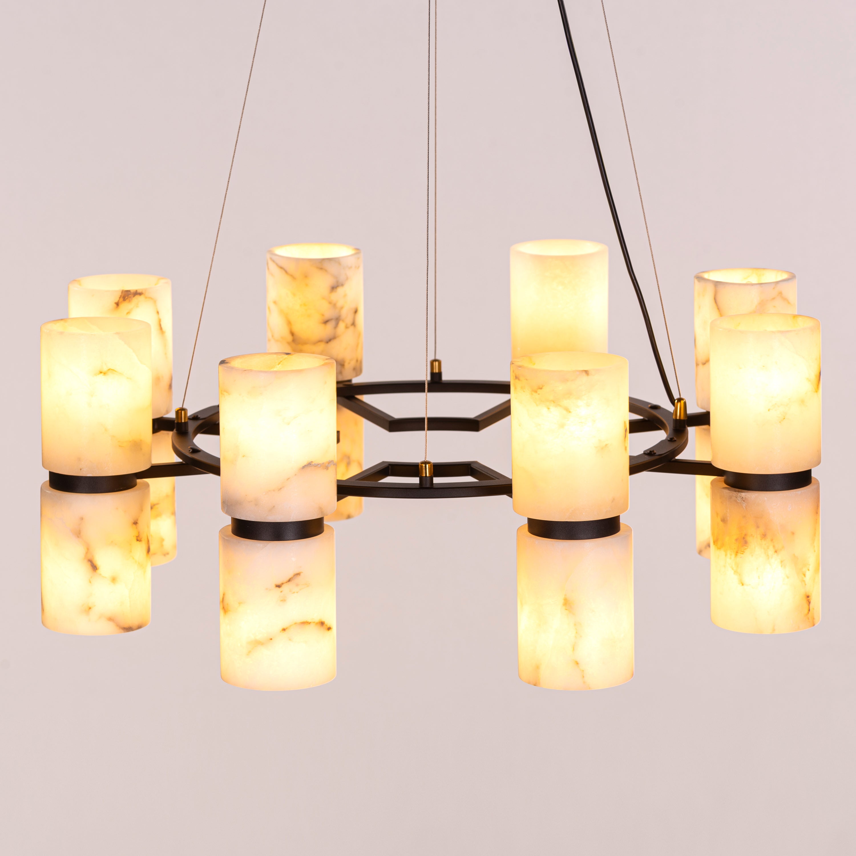 In Another Time (Black) Alabaster Chandelier